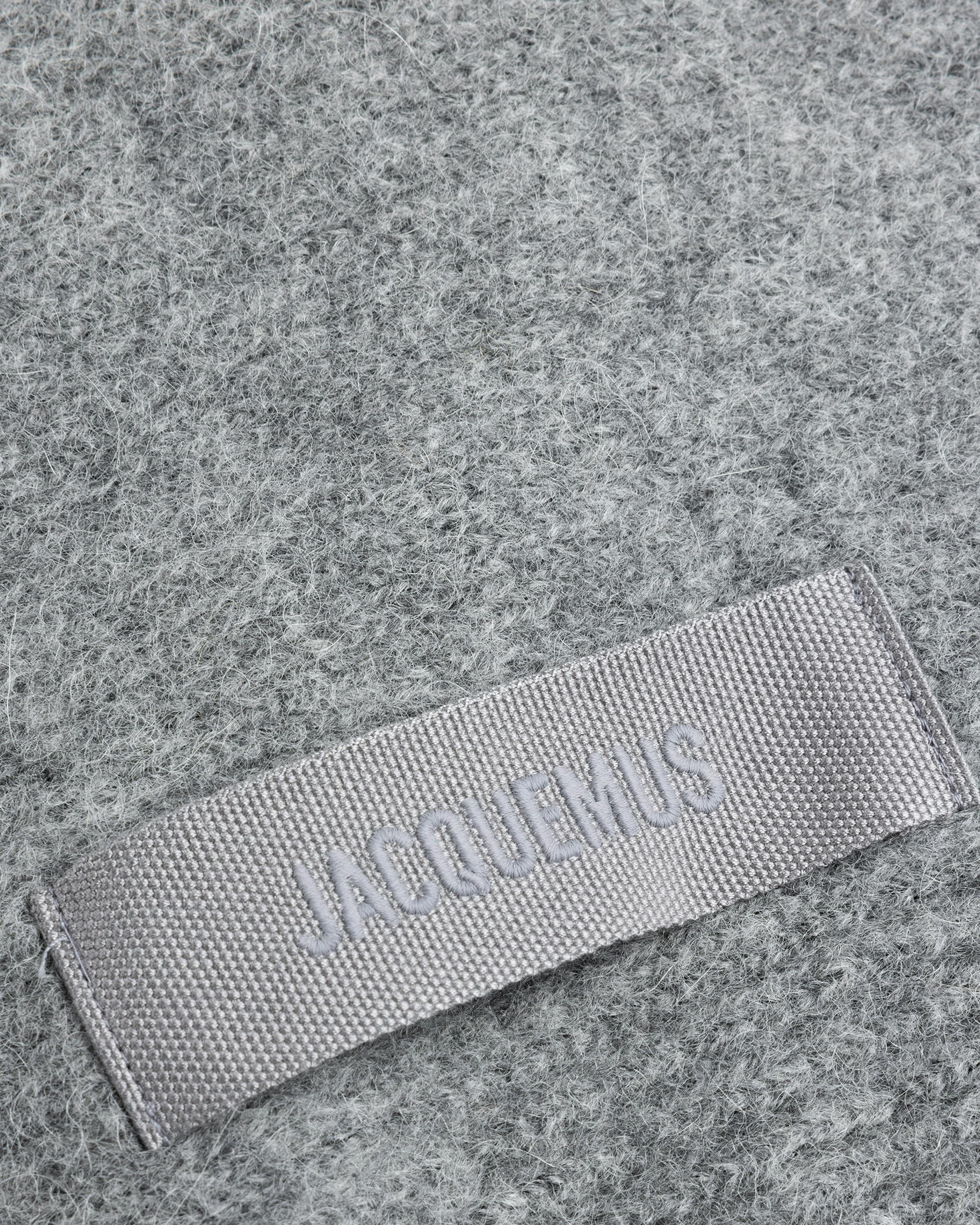 JACQUEMUS – Le Chale Gros Grain Dark Grey - Knits - Grey - Image 5