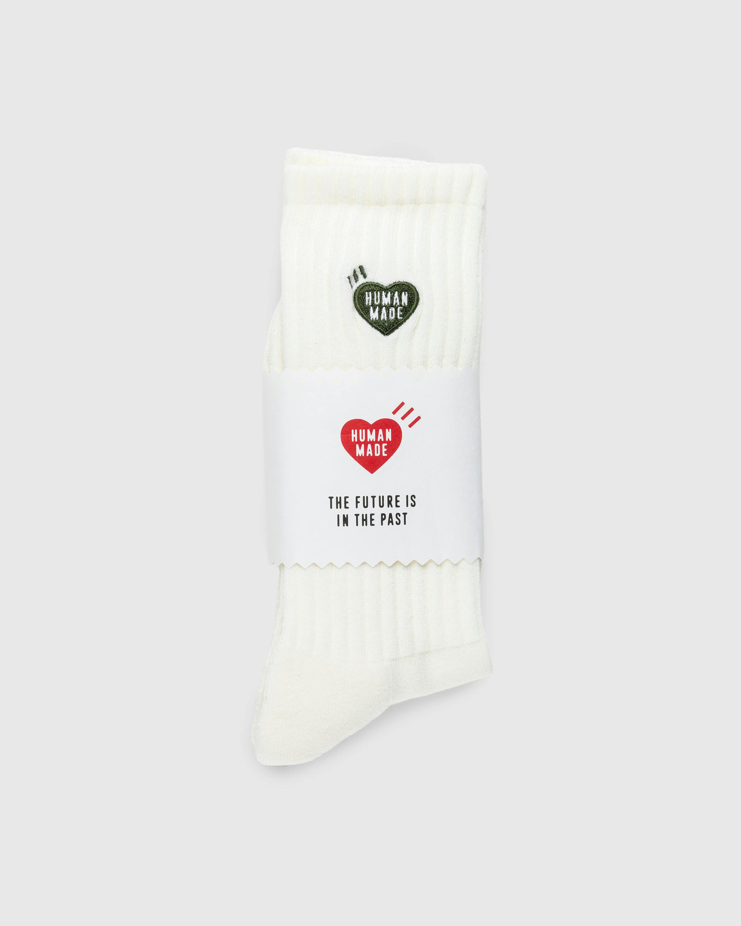 Human Made – Pile Socks White - Crew - White - Image 3