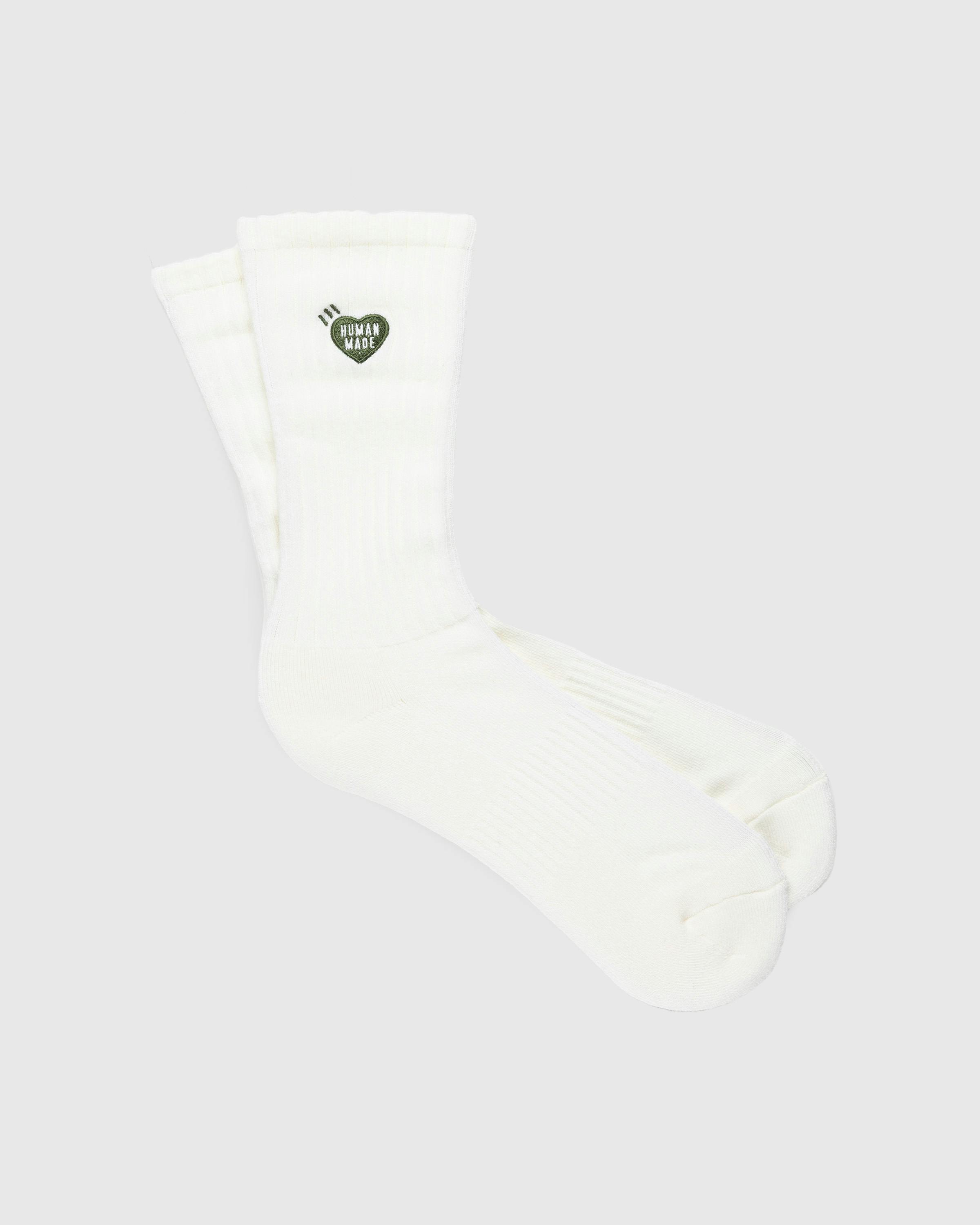 Human Made – Pile Socks White - Crew - White - Image 1