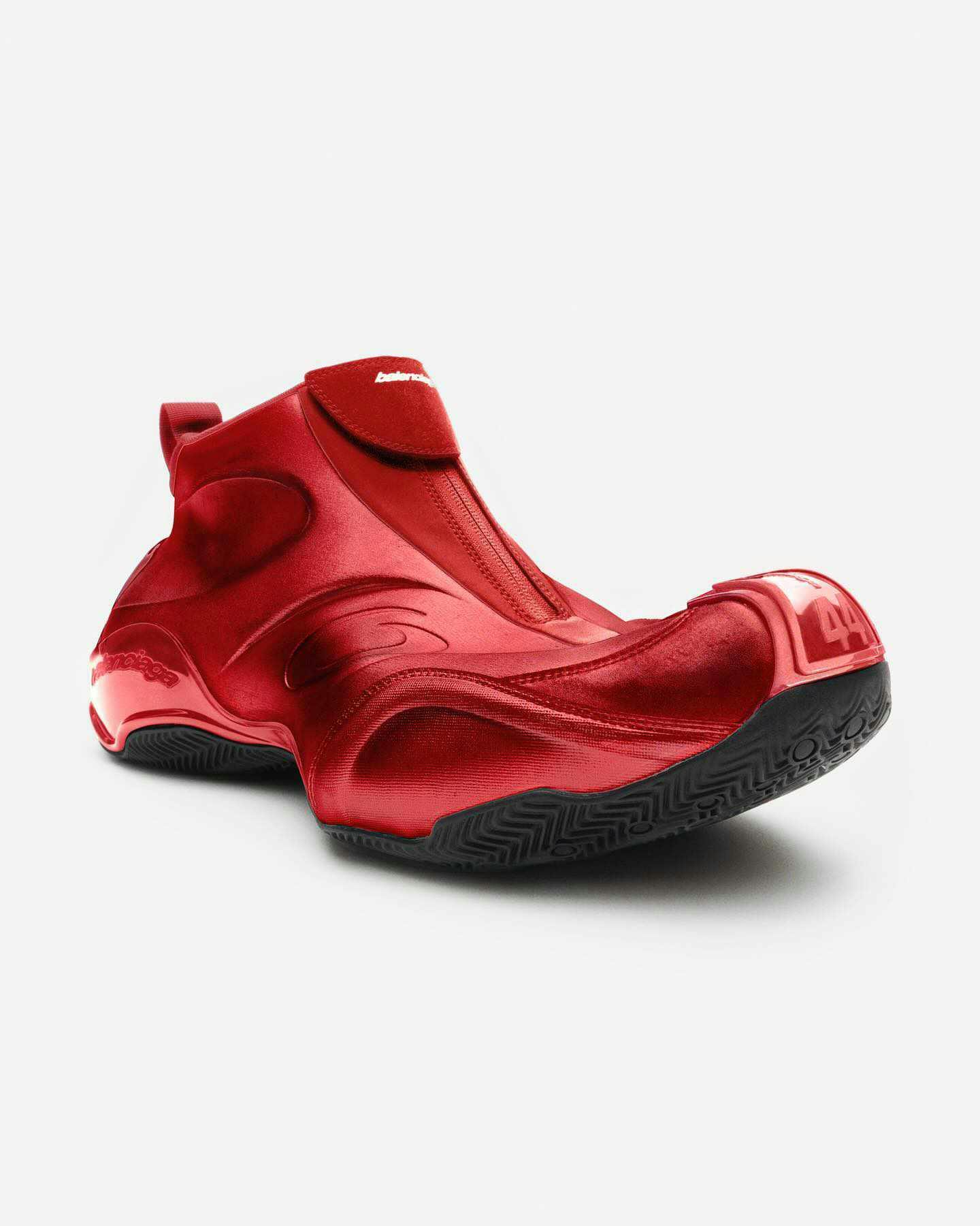 balenciaga basketball sneaker in red