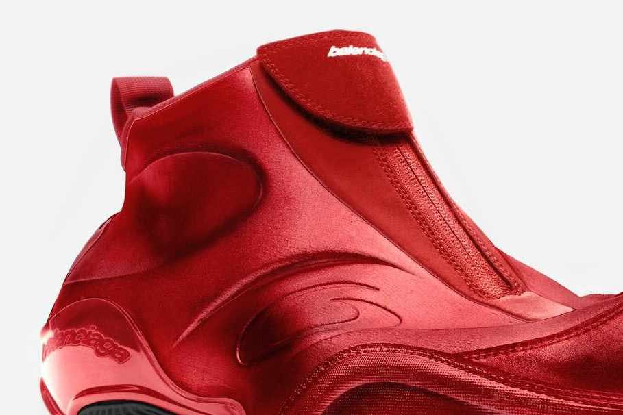 balenciaga basketball sneaker in red