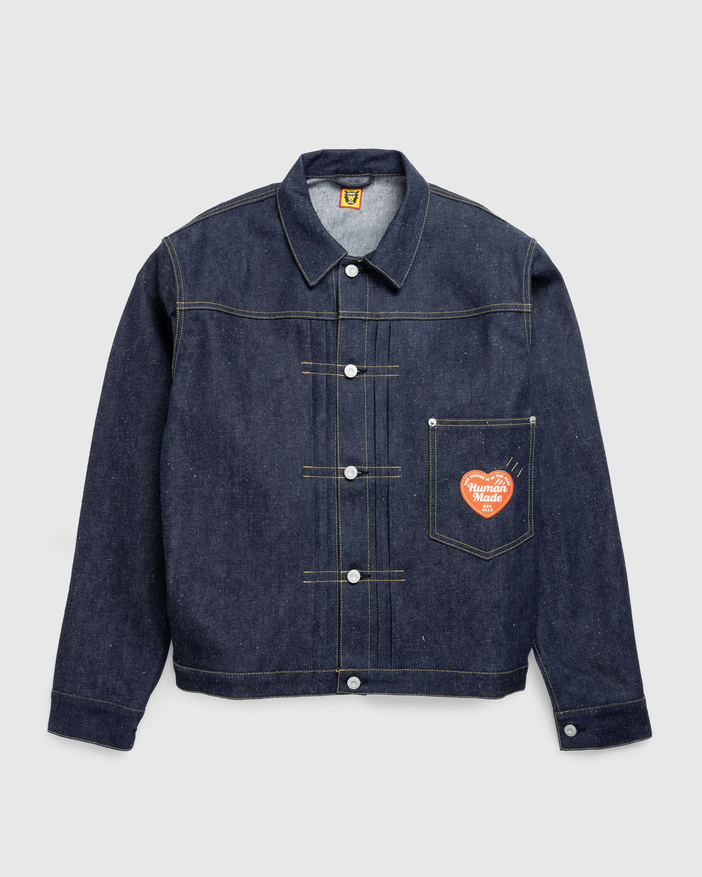 Human Made – Denim Work Jacket Rigid Indigo - Denim Jackets - Blue - Image 1