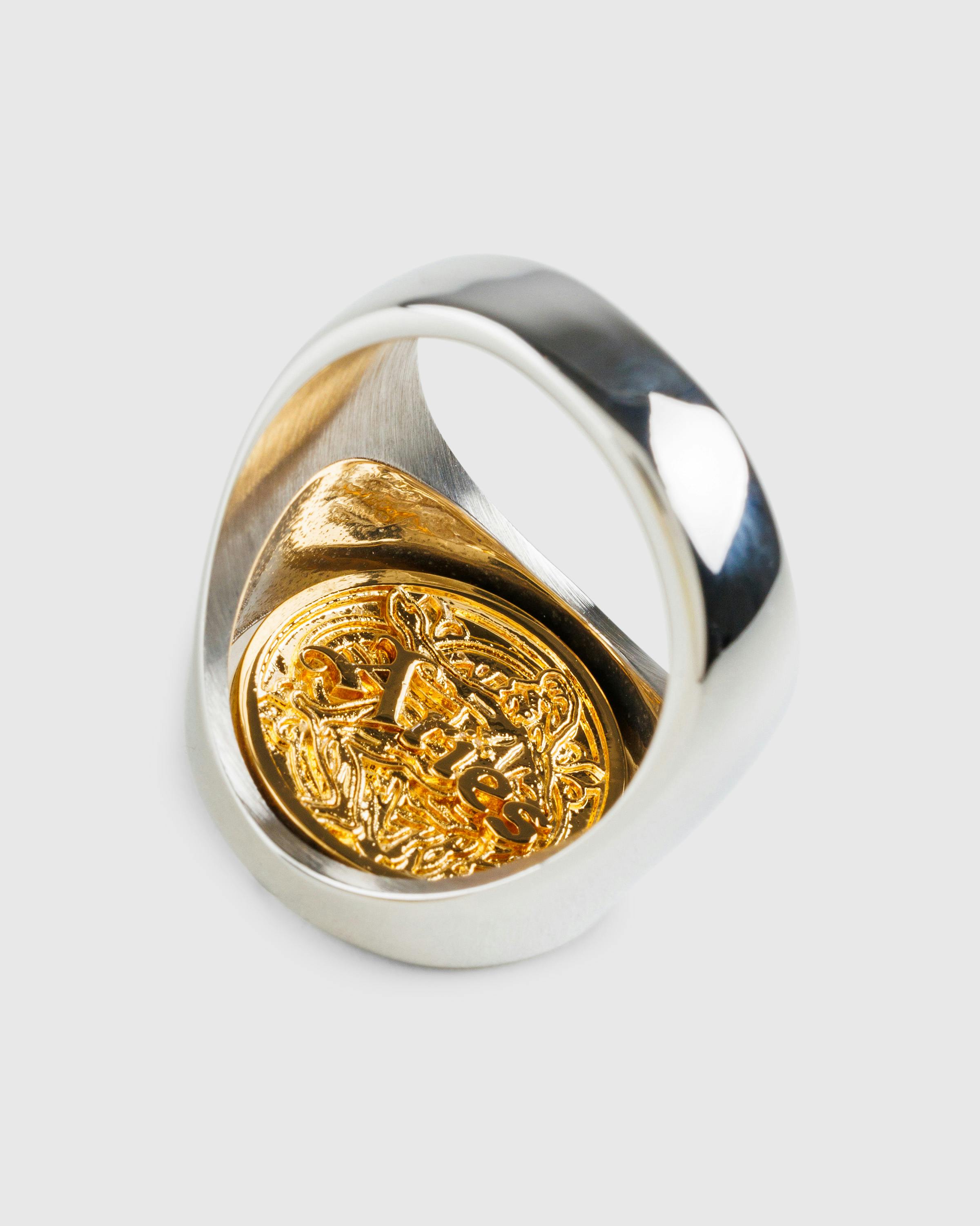 Aries x Arsenal – Logo Ring Silver/Gold - Rings - Multi - Image 5