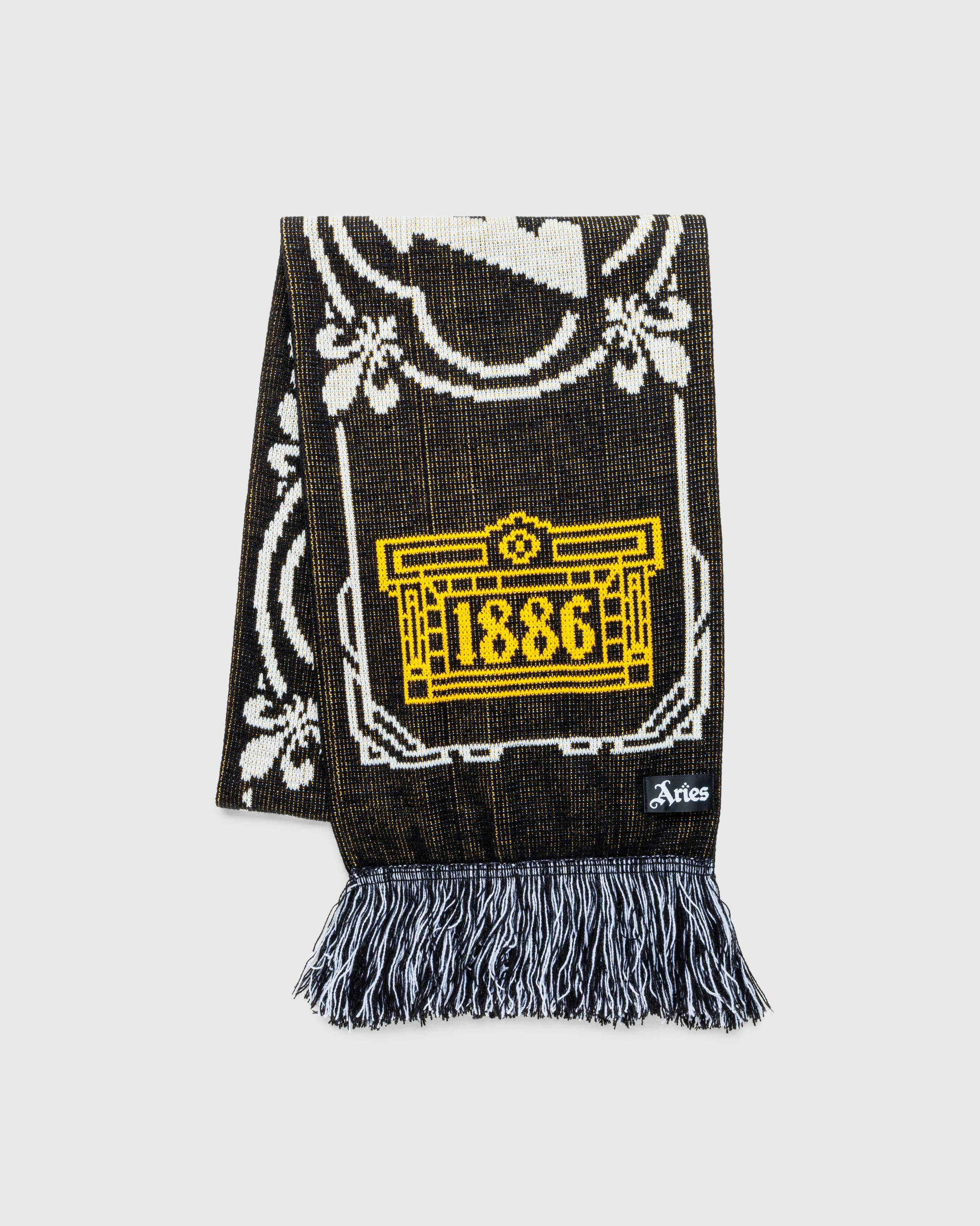 Aries x Arsenal – Bust Logo Scarf Black - Knits - Black - Image 4