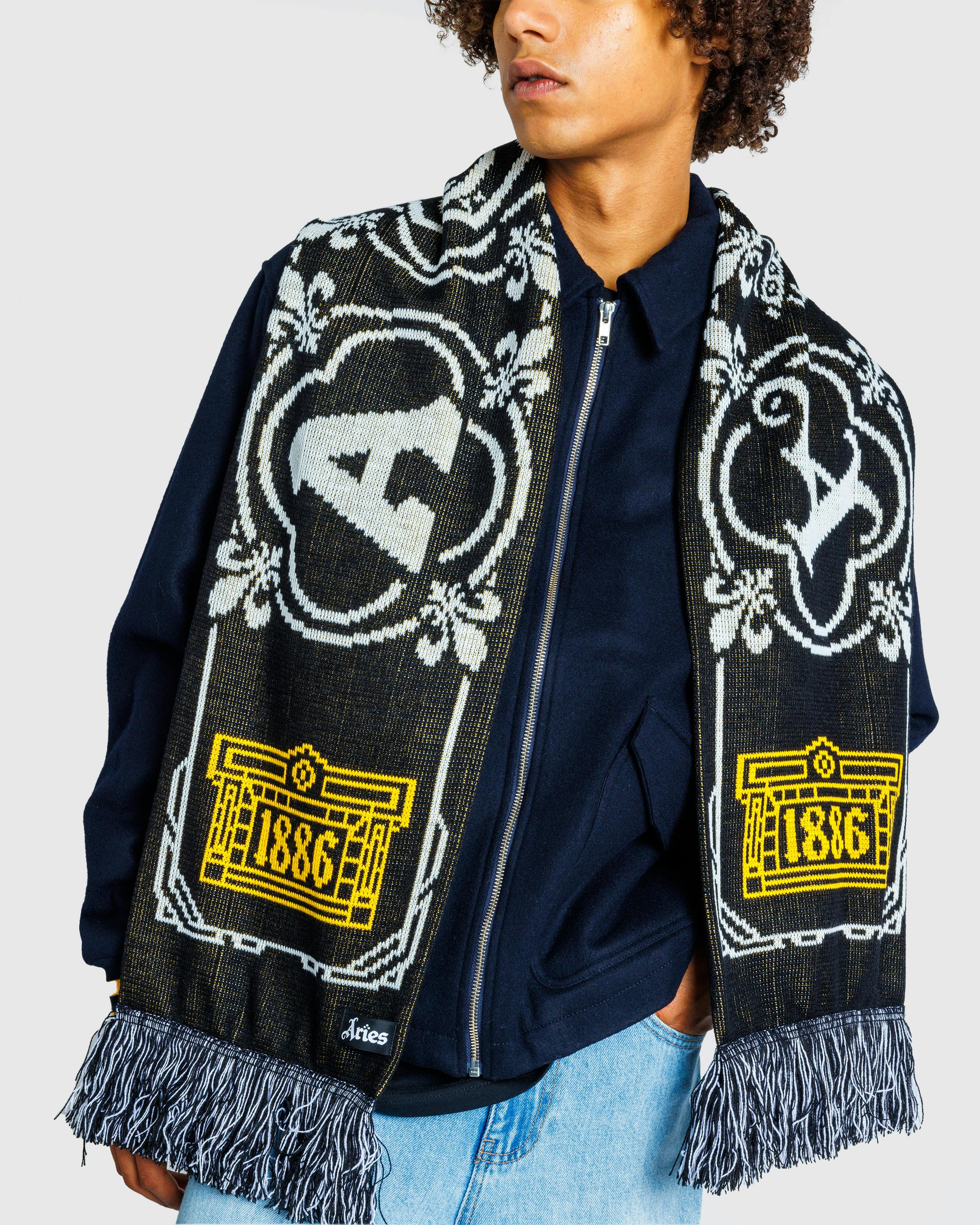 Aries x Arsenal – Bust Logo Scarf Black - Knits - Black - Image 2