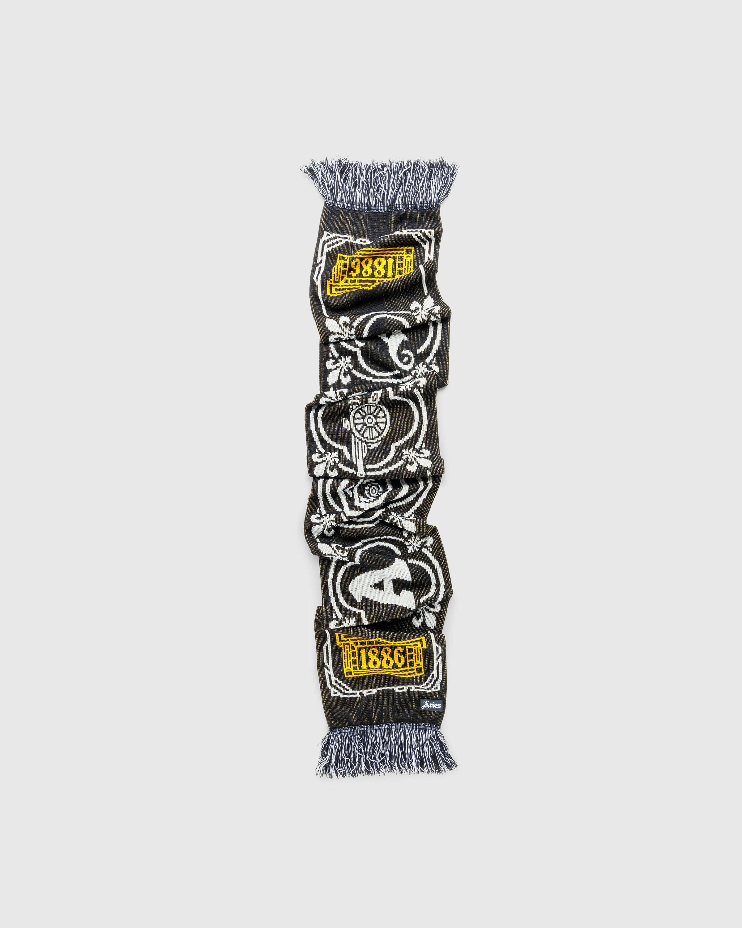 Aries x Arsenal – Bust Logo Scarf Black - Knits - Black - Image 1