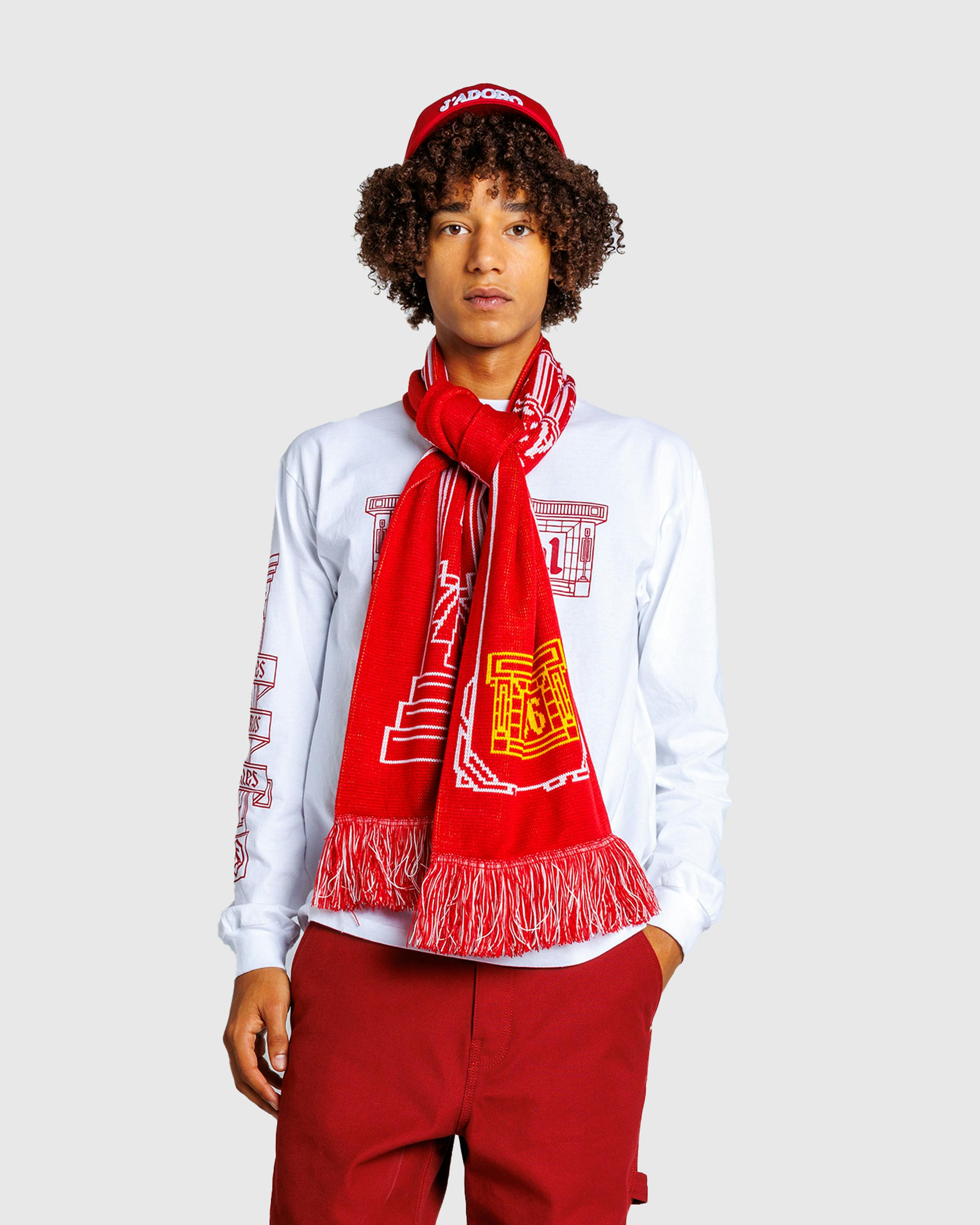 Aries x Arsenal – Column Logo Scarf Red - Knits - Red - Image 5