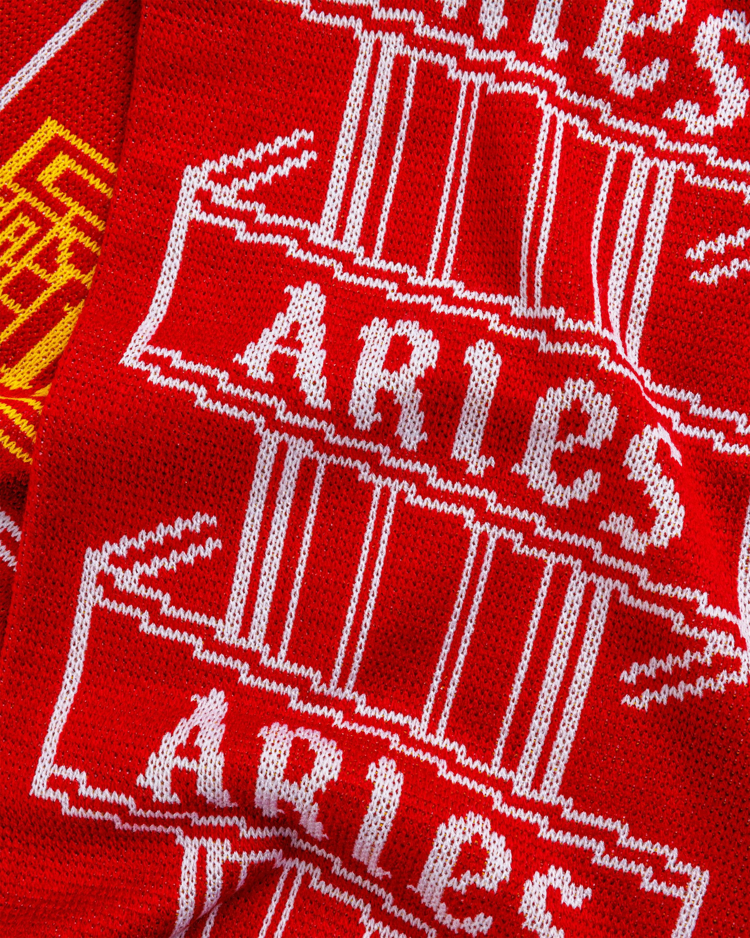 Aries x Arsenal – Column Logo Scarf Red - Knits - Red - Image 7