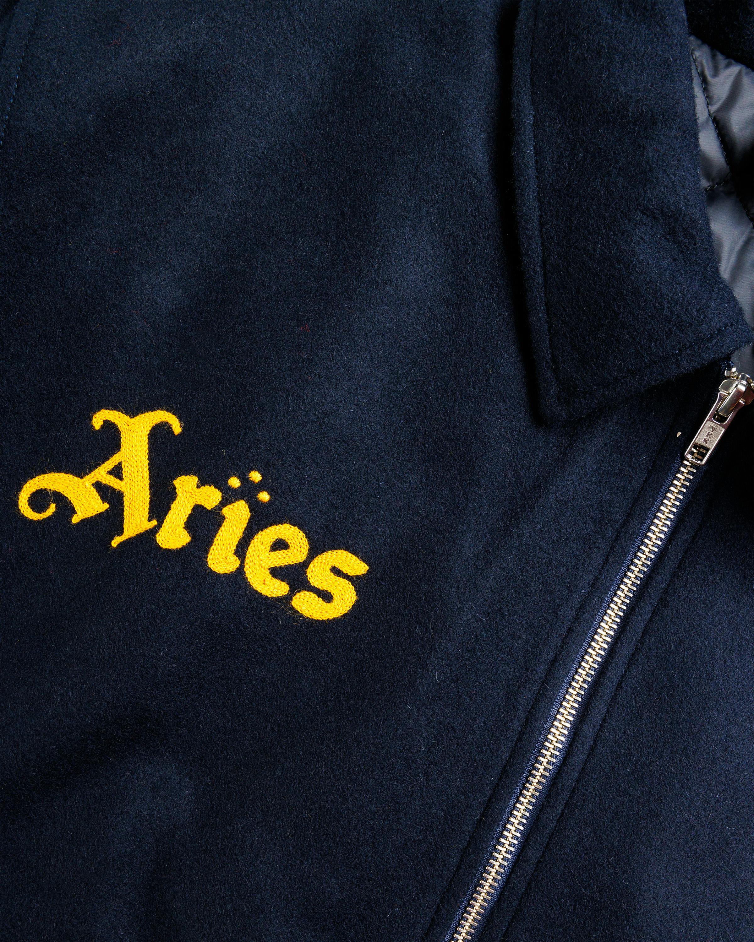 Aries x Arsenal – Wool Bomber Jacket Navy - Bomber Jackets - Blue - Image 6