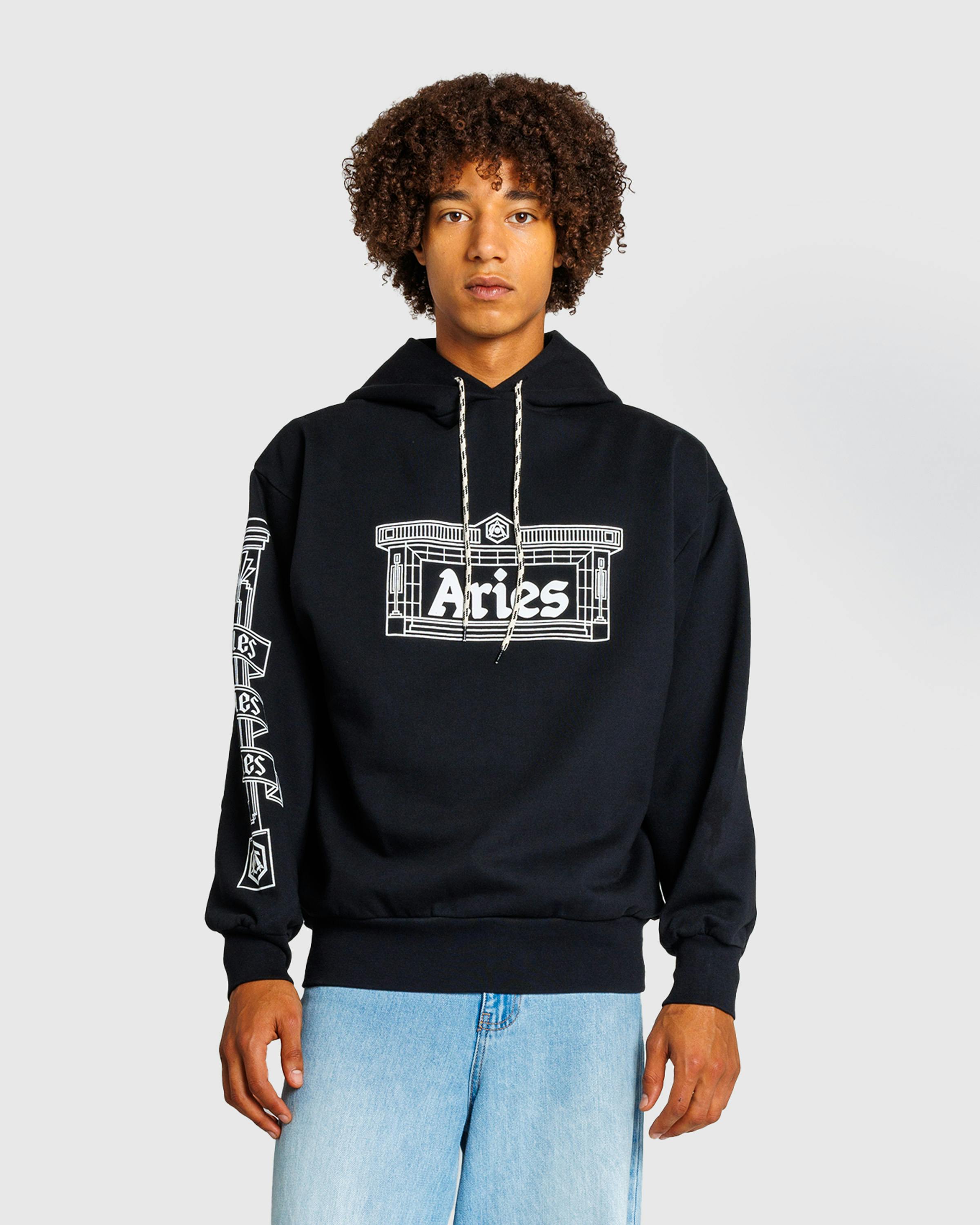 Aries x Arsenal – Column Hoodie Black - Hoodies - Black - Image 2