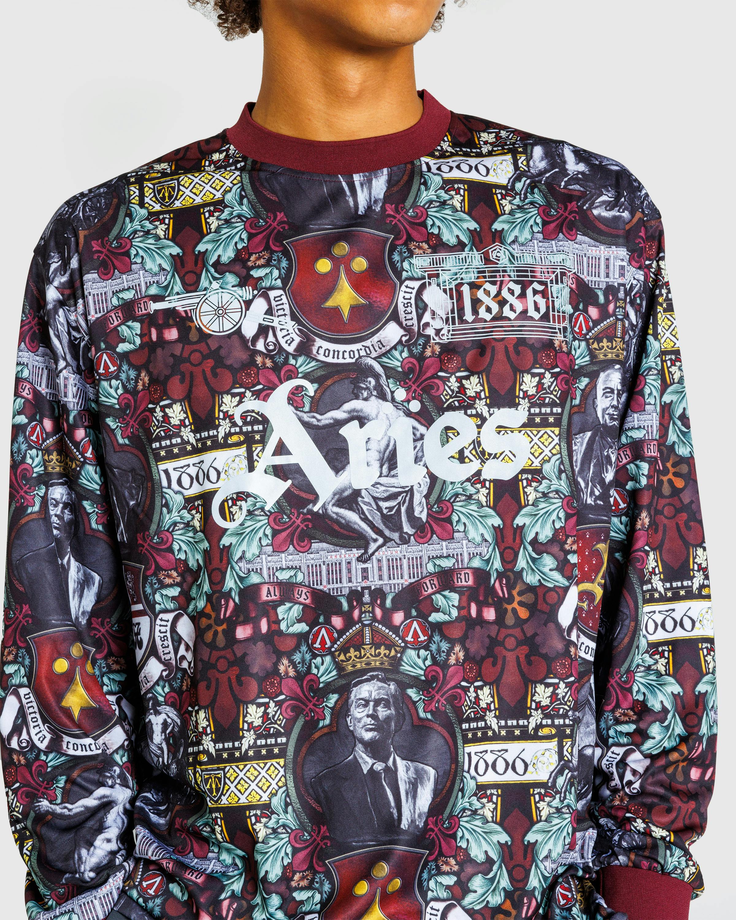 Aries x Arsenal – Stained Glass Poly LS Tee Multi - Longsleeves - Multi - Image 5