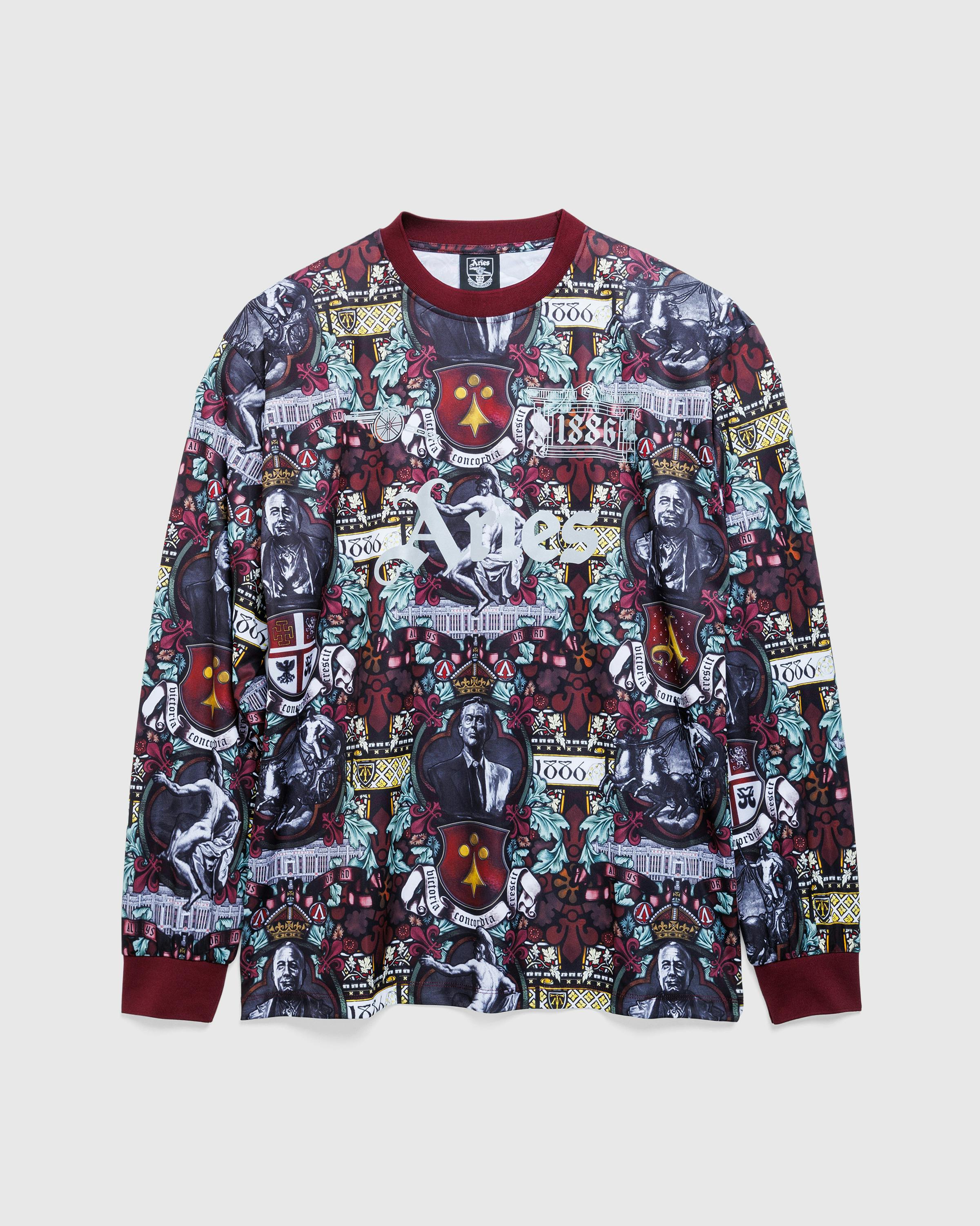 Aries x Arsenal – Stained Glass Poly LS Tee Multi - Longsleeves - Multi - Image 1