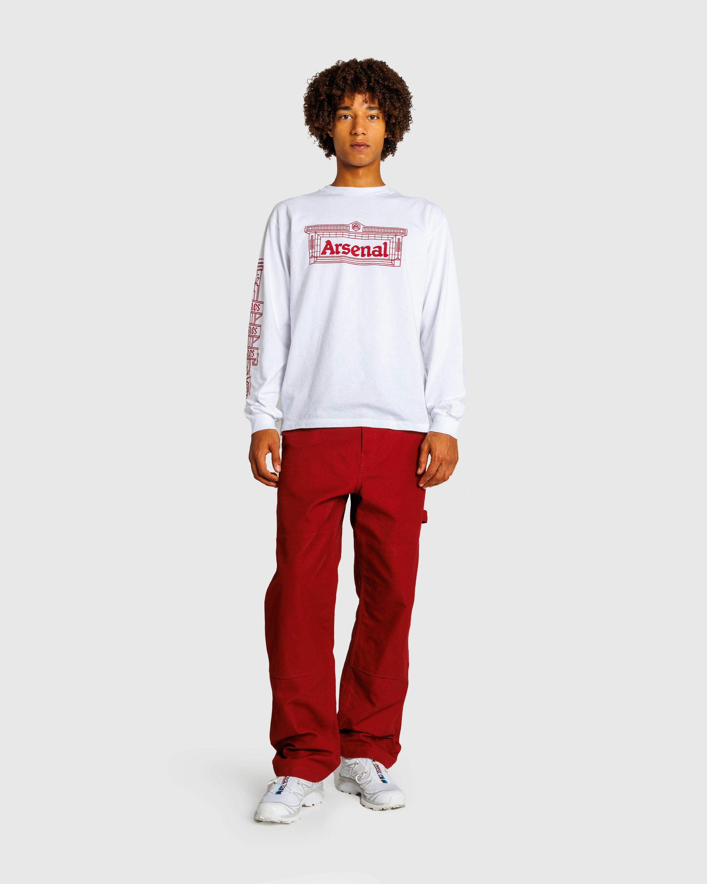 Aries x Arsenal – Highbury Temple LS Tee White - Longsleeves - White - Image 3