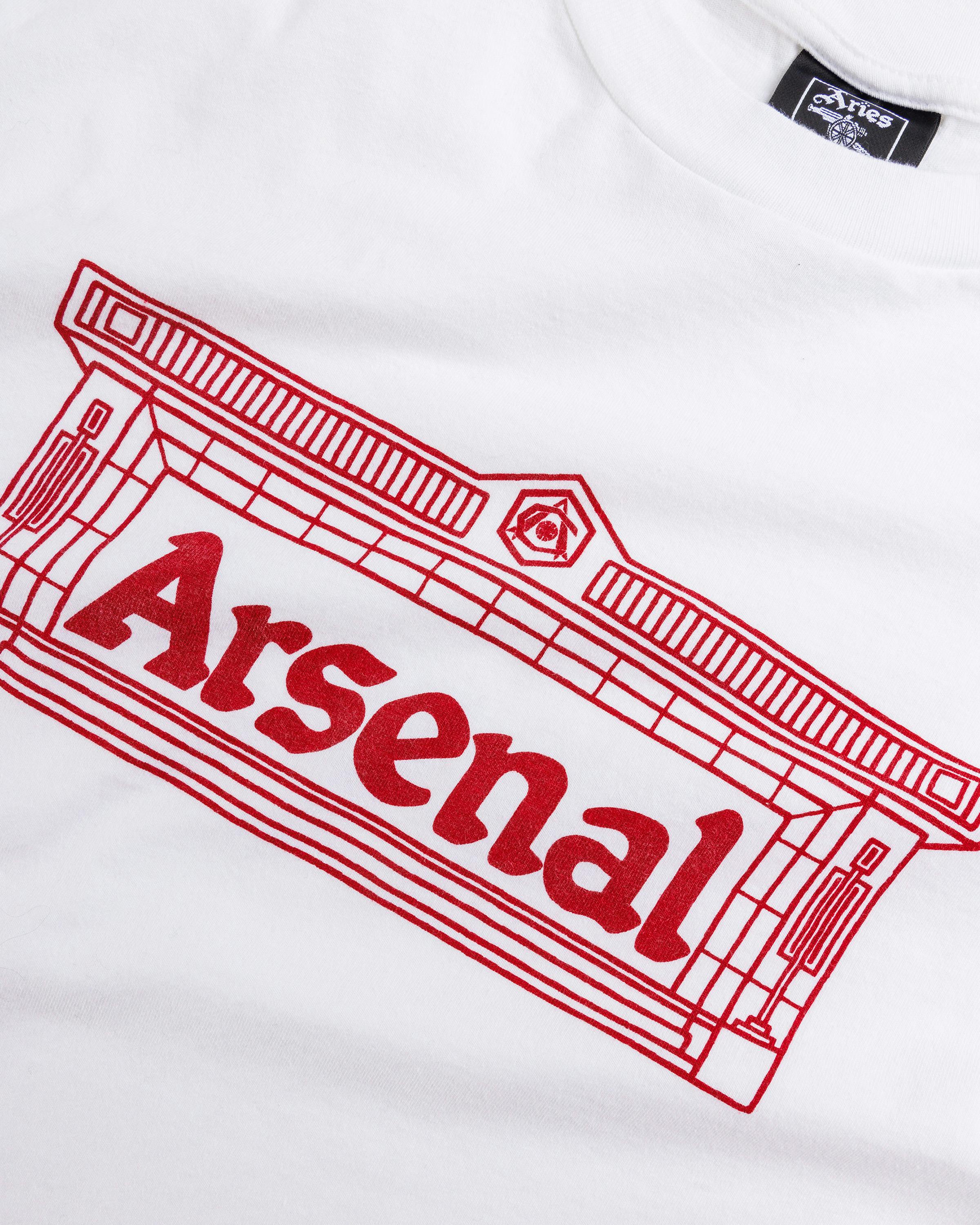 Aries x Arsenal – Highbury Temple LS Tee White - Longsleeves - White - Image 6