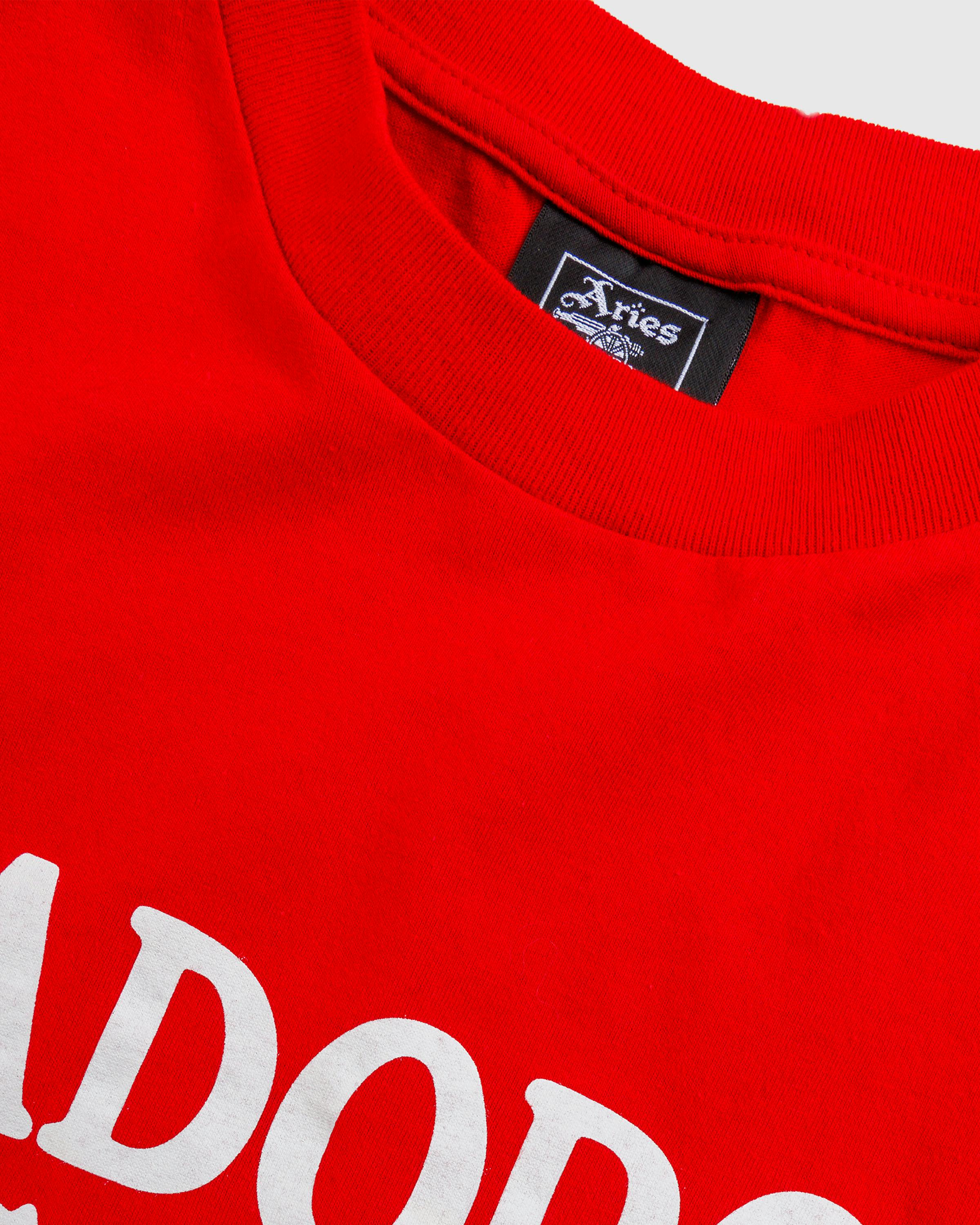 Aries x Arsenal – J'Adoro SS Tee Red - T-Shirts - Red - Image 6