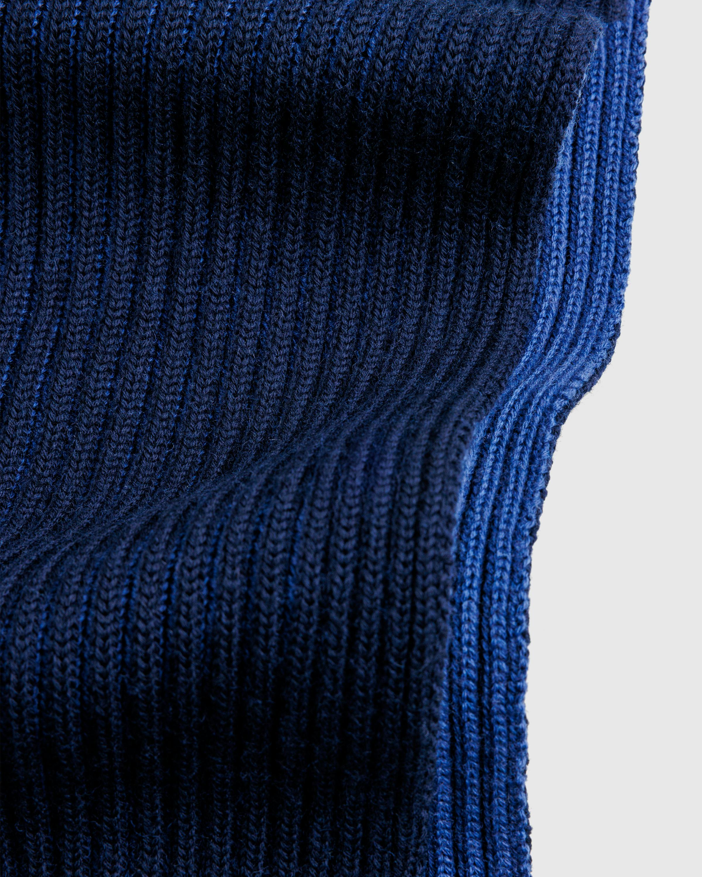 Stone Island – Wool Scarf Navy Blue - Knits - Blue - Image 3