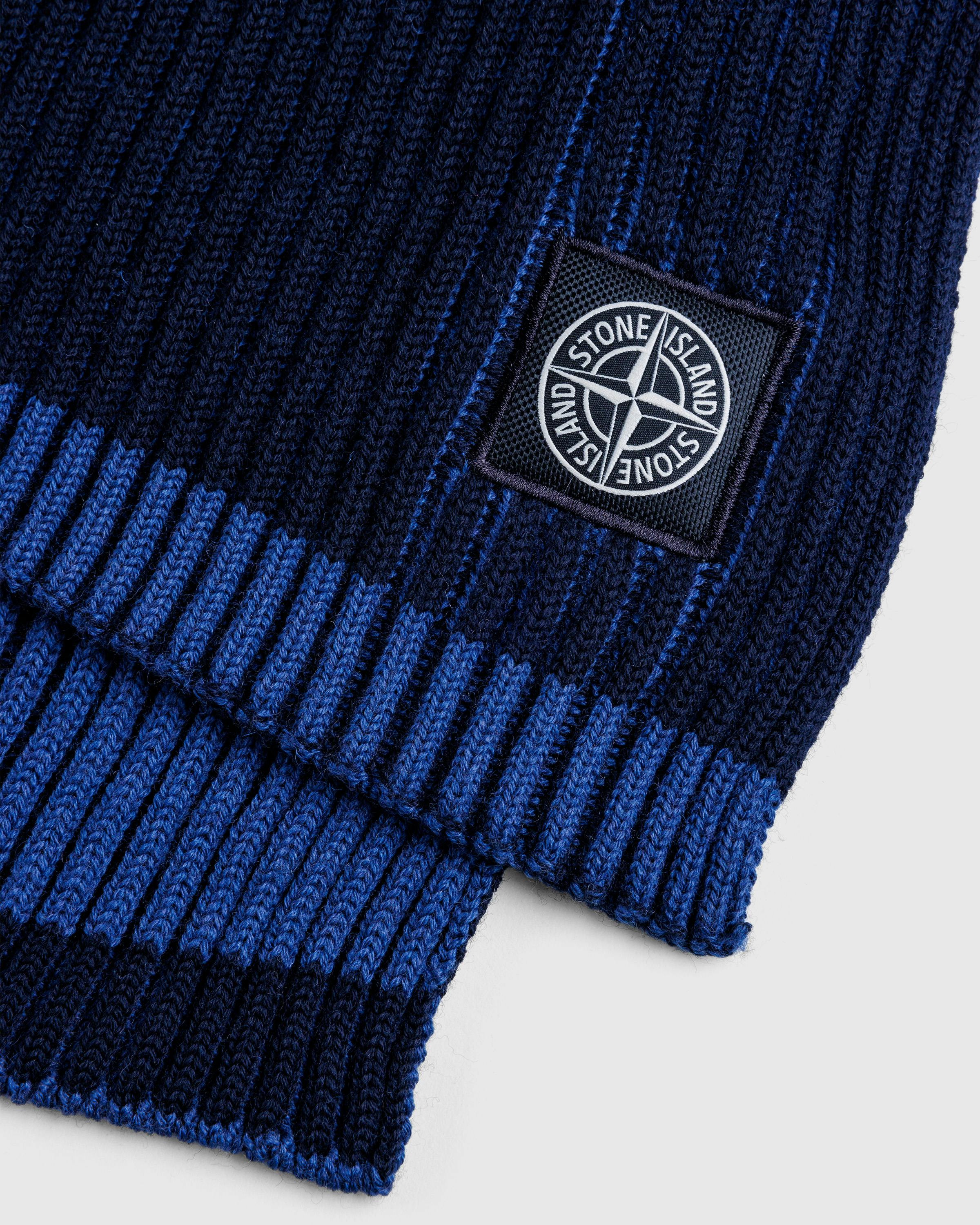 Stone Island – Wool Scarf Navy Blue - Knits - Blue - Image 5