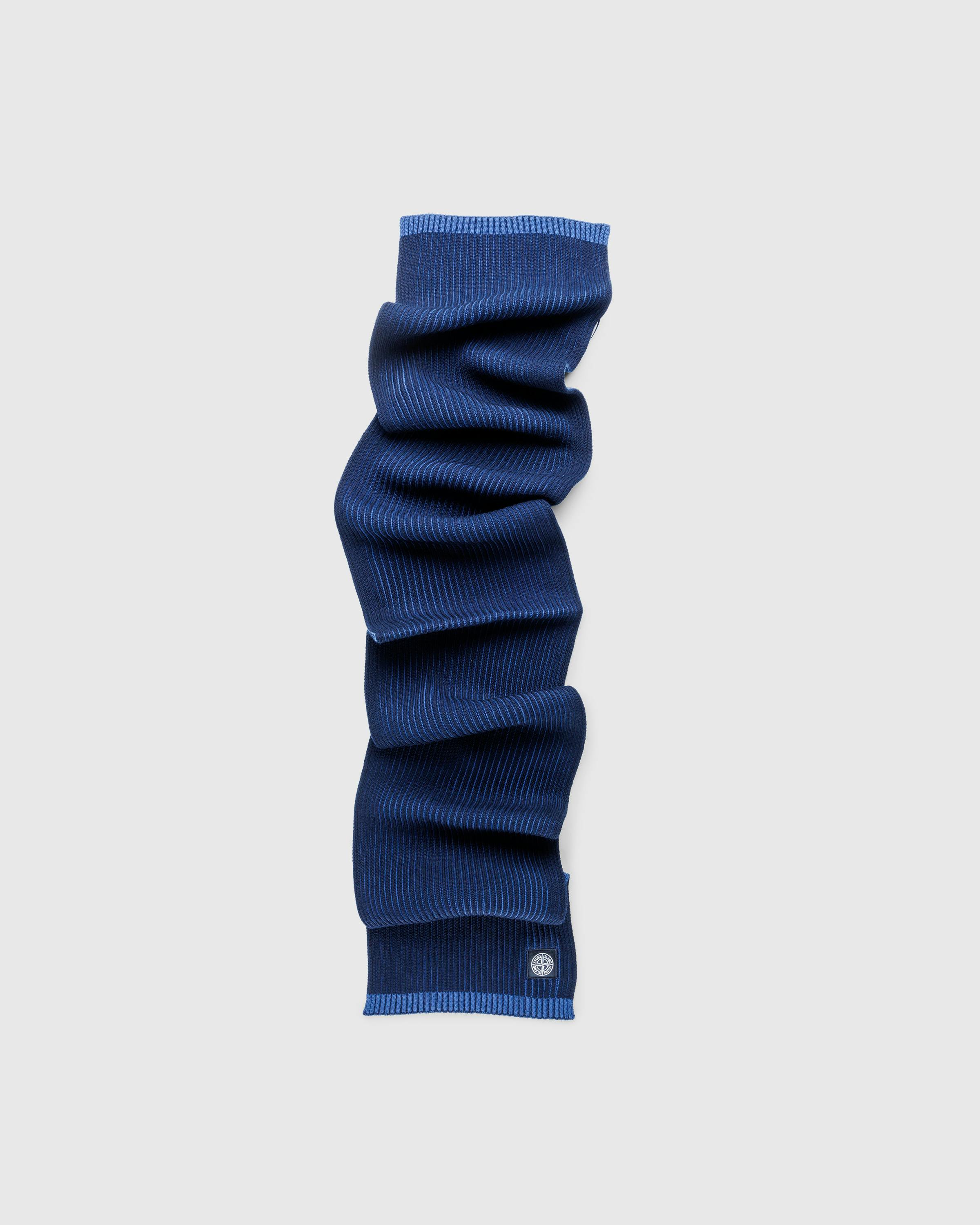 Stone Island – Wool Scarf Navy Blue - Knits - Blue - Image 1