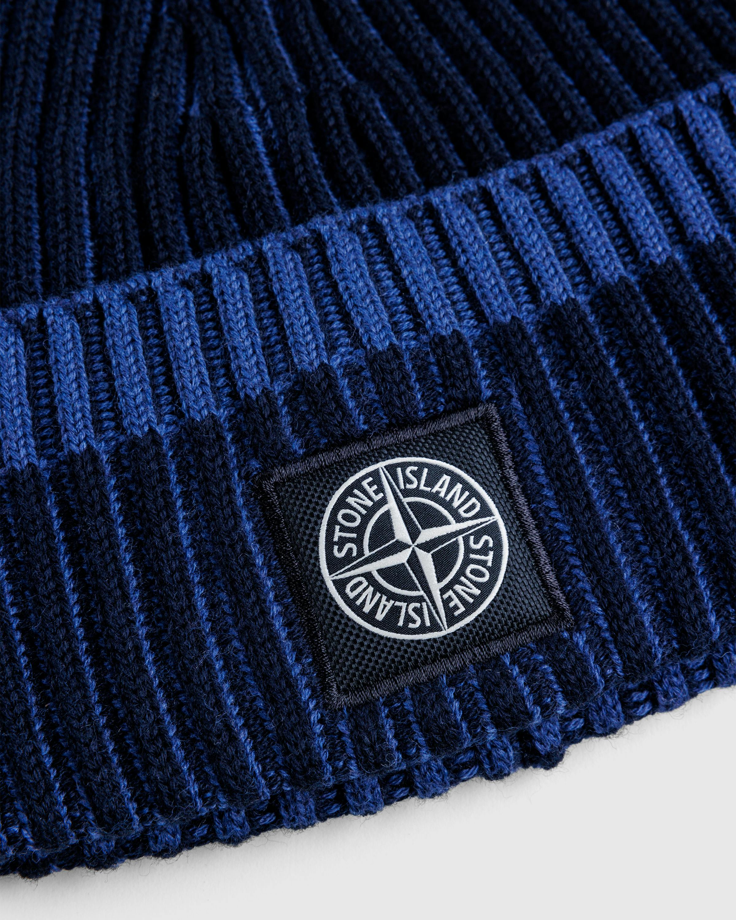 Stone Island – Wool Beanie Navy Blue - Caps - Blue - Image 3