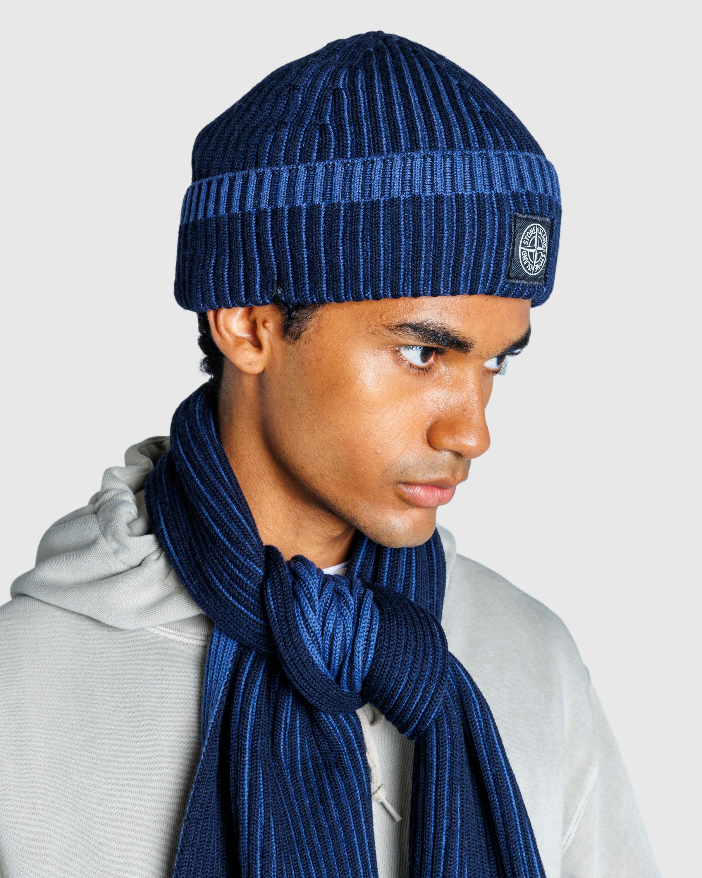 Stone Island – Wool Beanie Navy Blue - Caps - Blue - Image 2