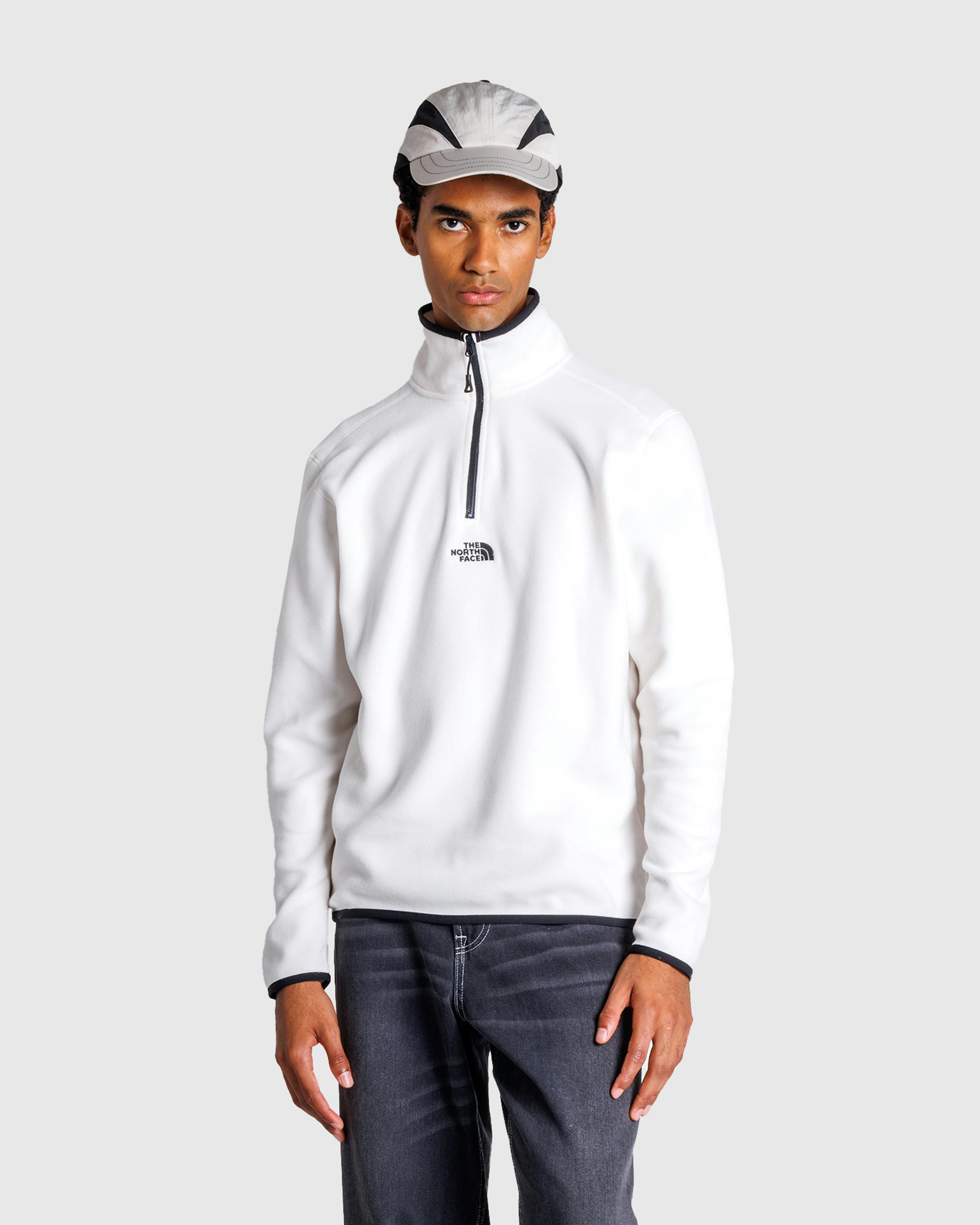 The North Face – M Glacier 1/4 Zip Gardenia White-NPF - Zip-Up Sweats - White - Image 2