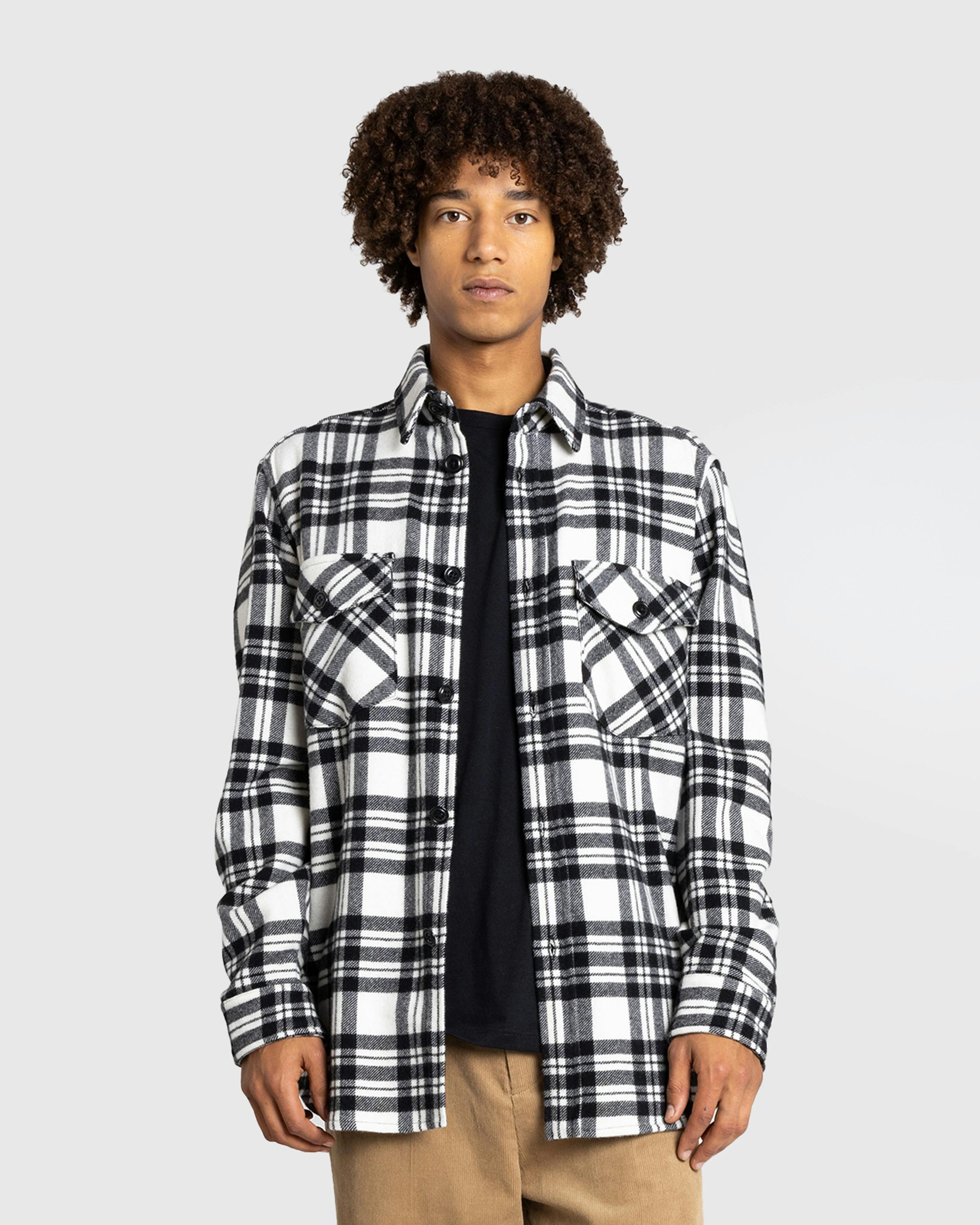 Woolrich Black Label – Cashmere Shirt Jacket Black/White - Jackets - Black - Image 2