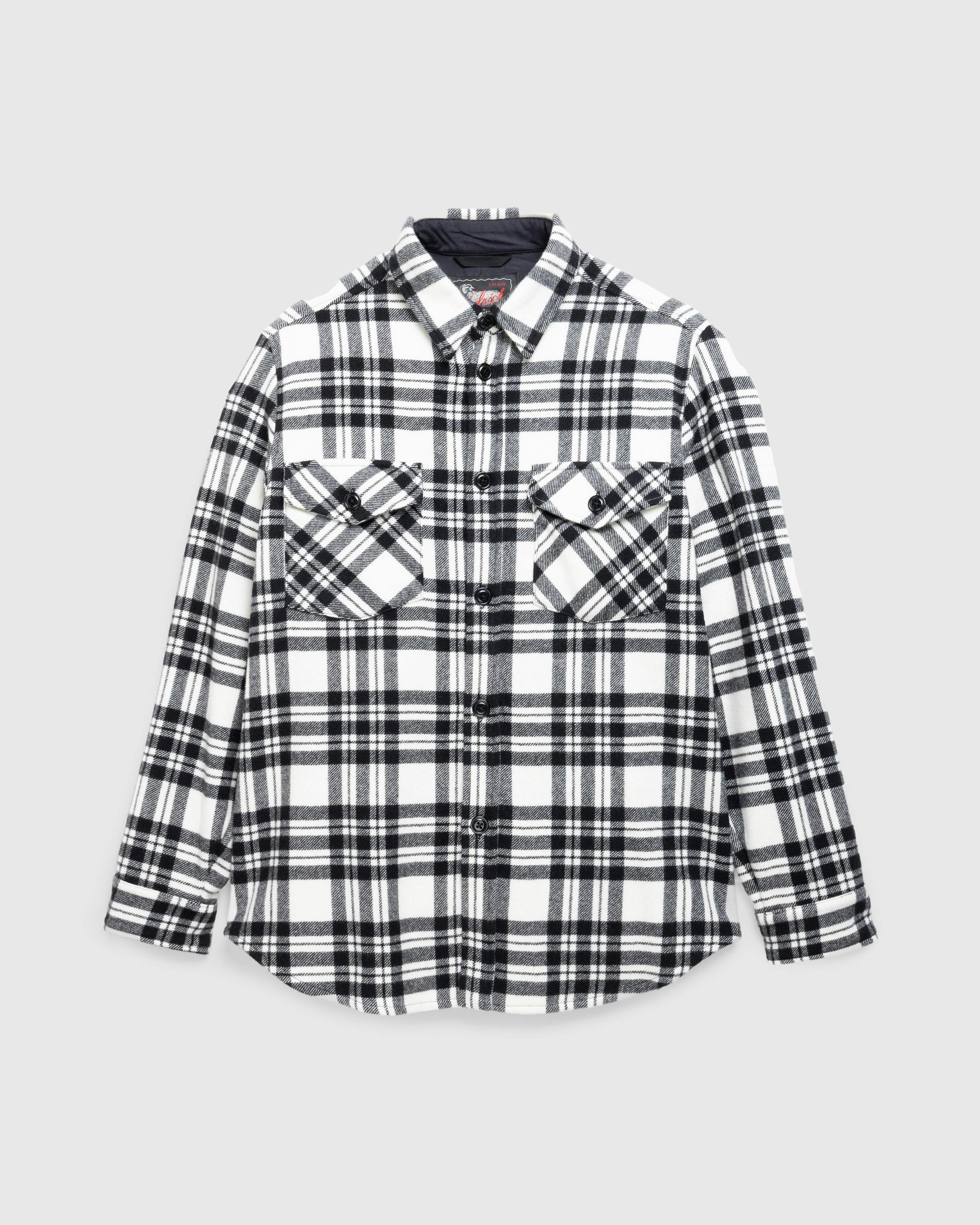 Woolrich Black Label – Cashmere Shirt Jacket Black/White - Jackets - Black - Image 1