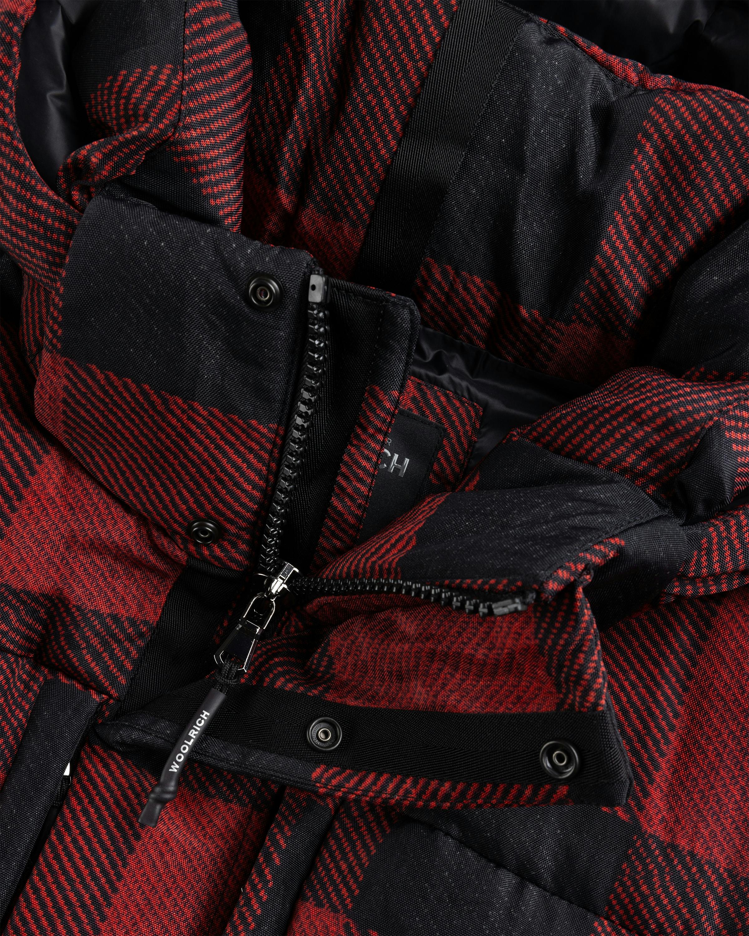 Woolrich Black Label – Buffalo Check Long Parka Red/Black - Parka Jackets - Red - Image 6