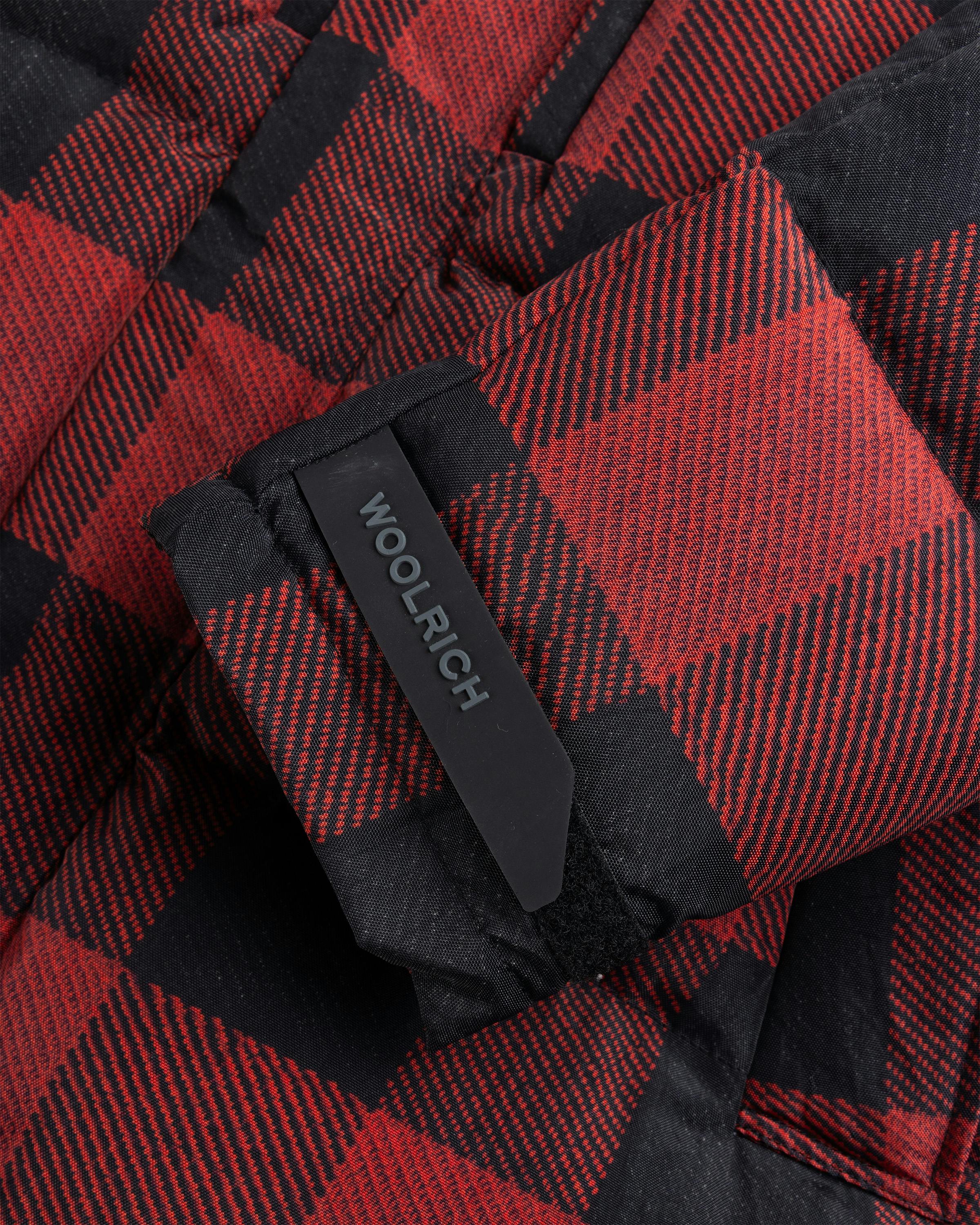 Woolrich Black Label – Buffalo Check Long Parka Red/Black - Parka Jackets - Red - Image 7