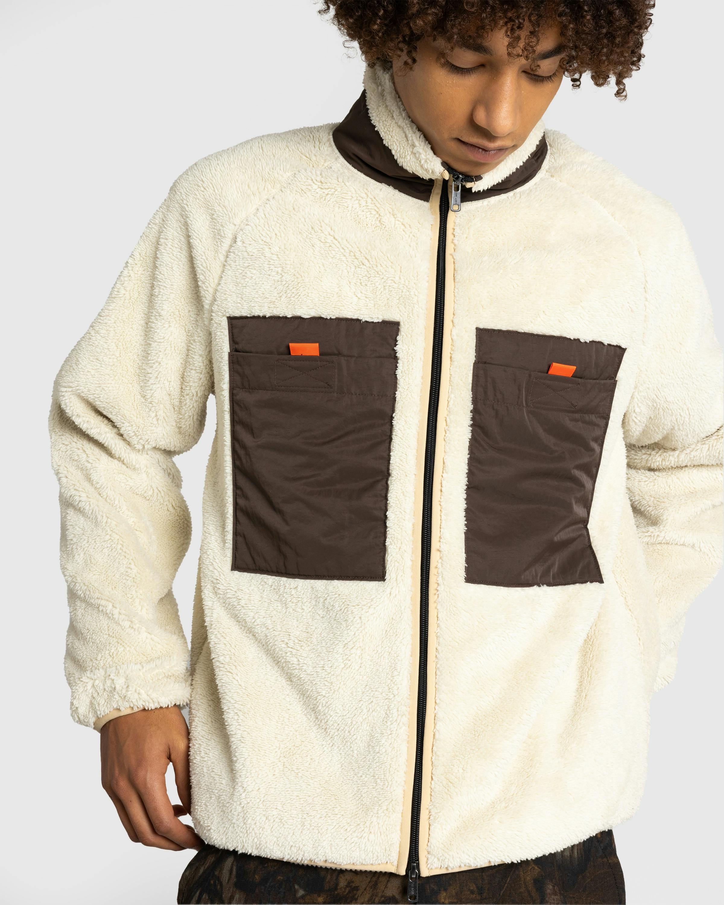 Woolrich Black Label – Sherpa Full-Zip Jacket Cream - Zip-Ups - Beige - Image 5