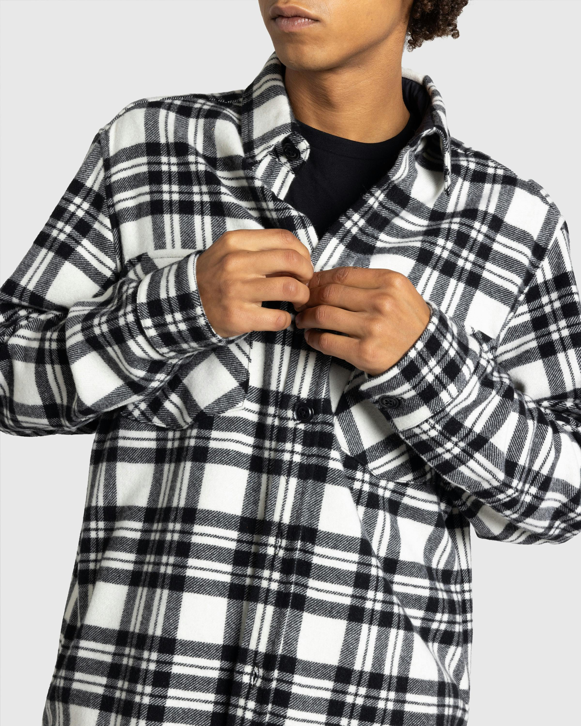 Woolrich Black Label – Cashmere Shirt Jacket Black/White - Jackets - Black - Image 5