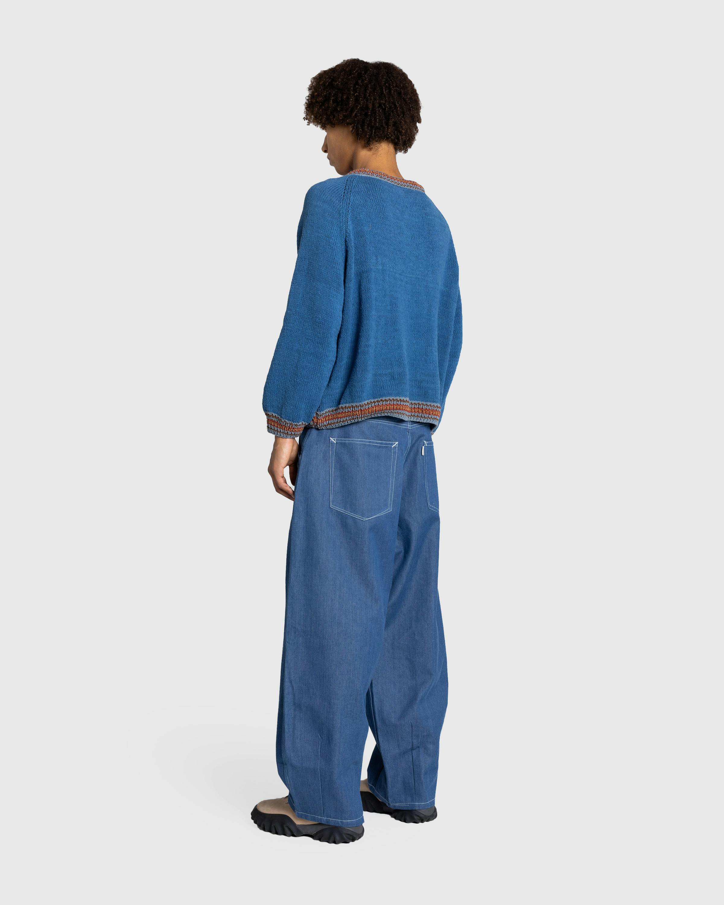 Story mfg. – Lush Pants Indigo Denim Wonky-Wear - Denim - Blue - Image 7