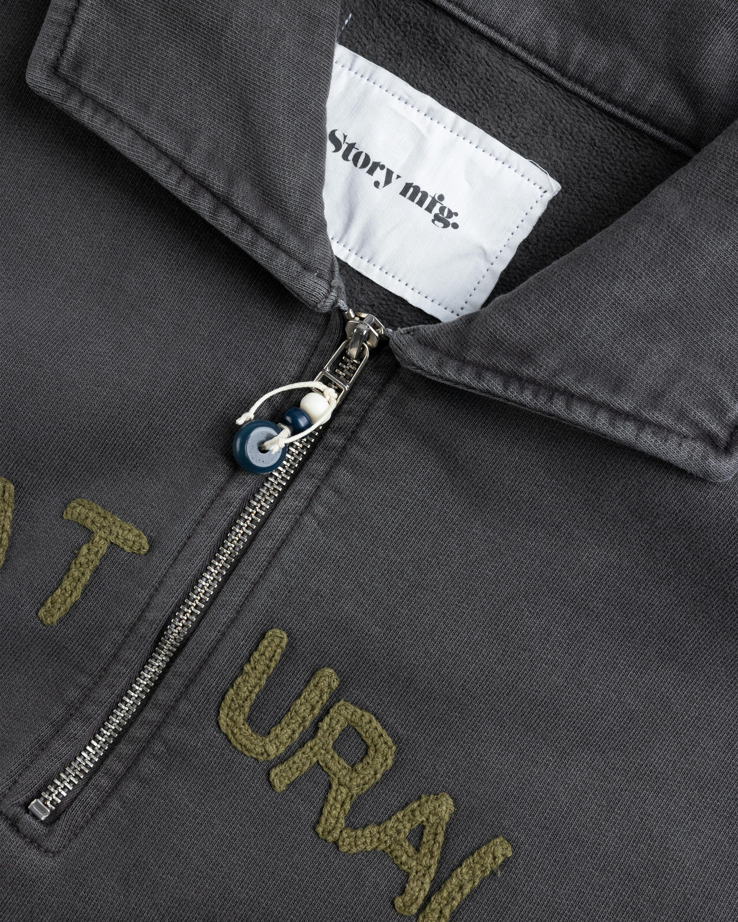 Story mfg. – Geo Pullover Charcoal - Zip-Up Sweats - Grey - Image 5