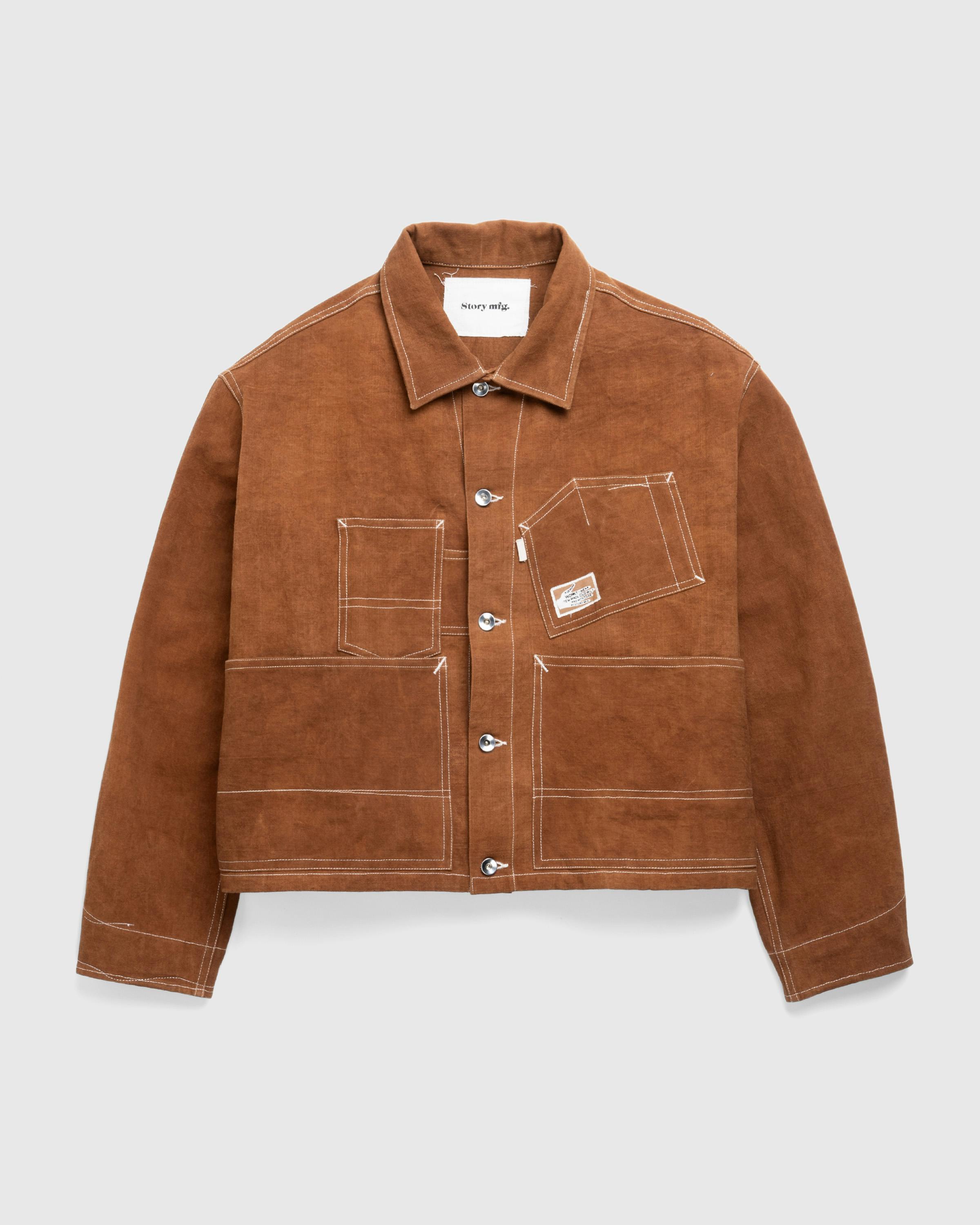 Story mfg. – Station Jacket Brown Wonky-Wear - Jackets - Brown - Image 1