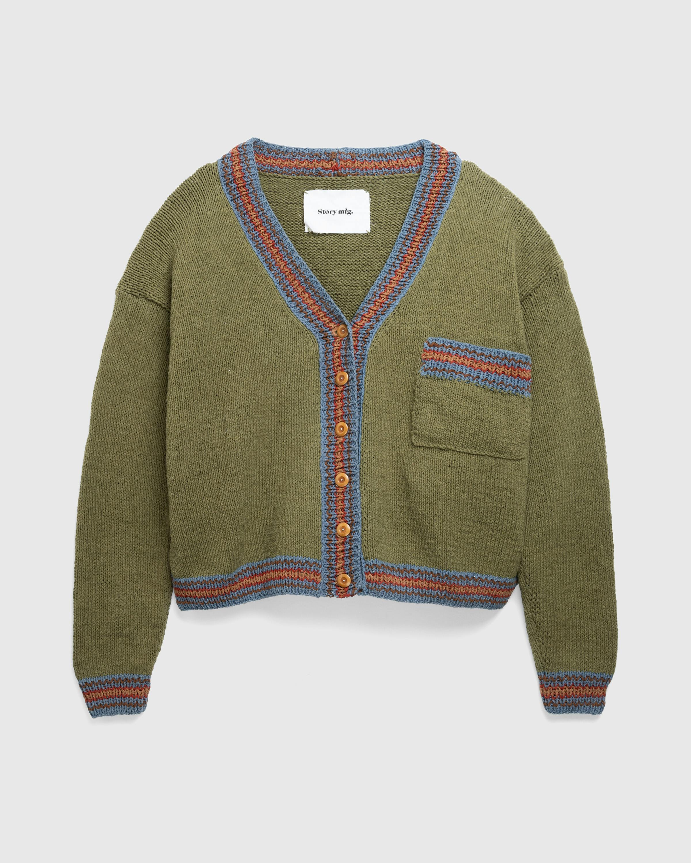 Story mfg. – Bulb Cardigan Olive - Cardigans - Green - Image 1