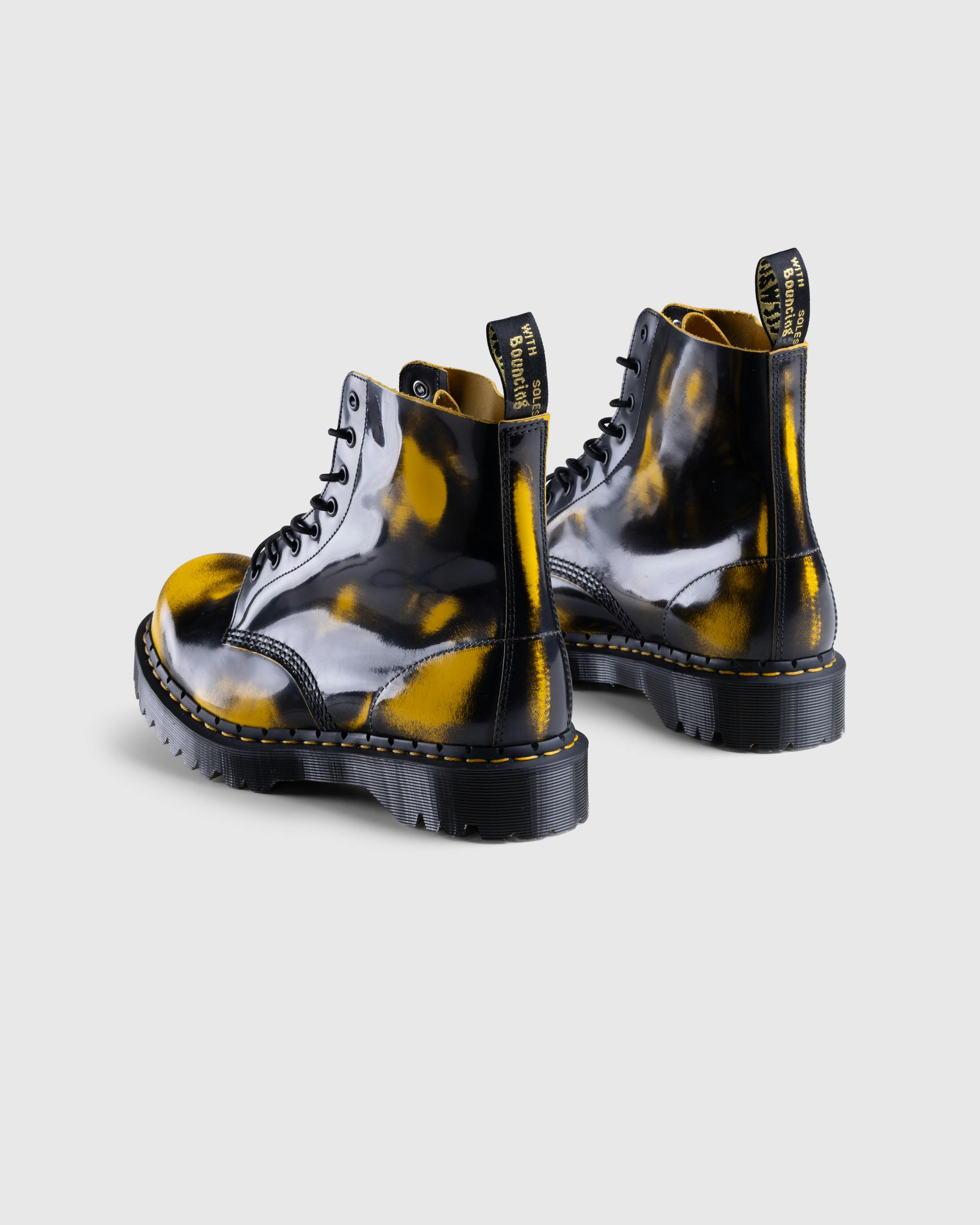 Dr. Martens – 1460 Pascal Bex Black+Dms Yellow Rub Off Lux - Oxfords & Lace Ups - Black - Image 4