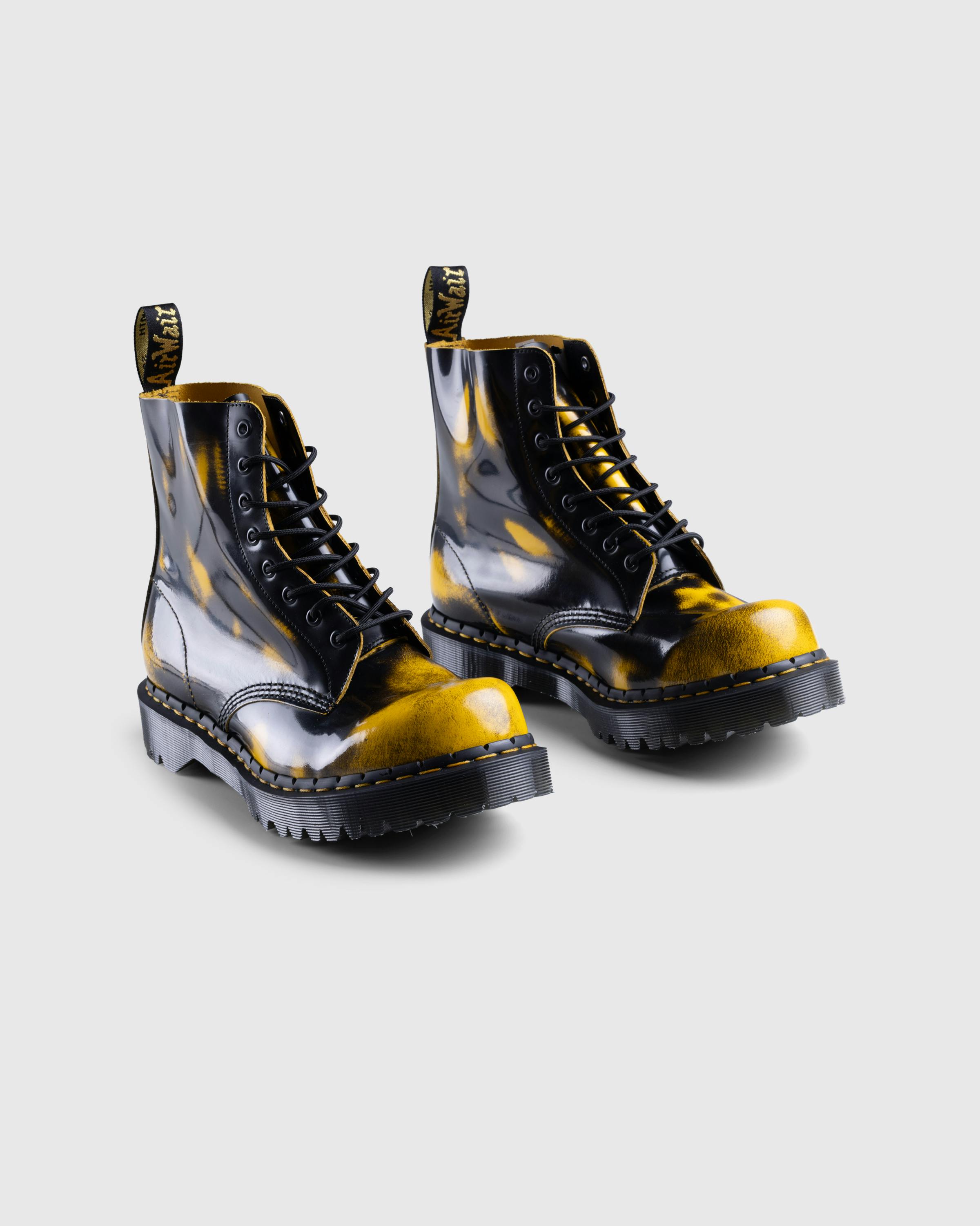 Dr. Martens – 1460 Pascal Bex Black+Dms Yellow Rub Off Lux - Oxfords & Lace Ups - Black - Image 3