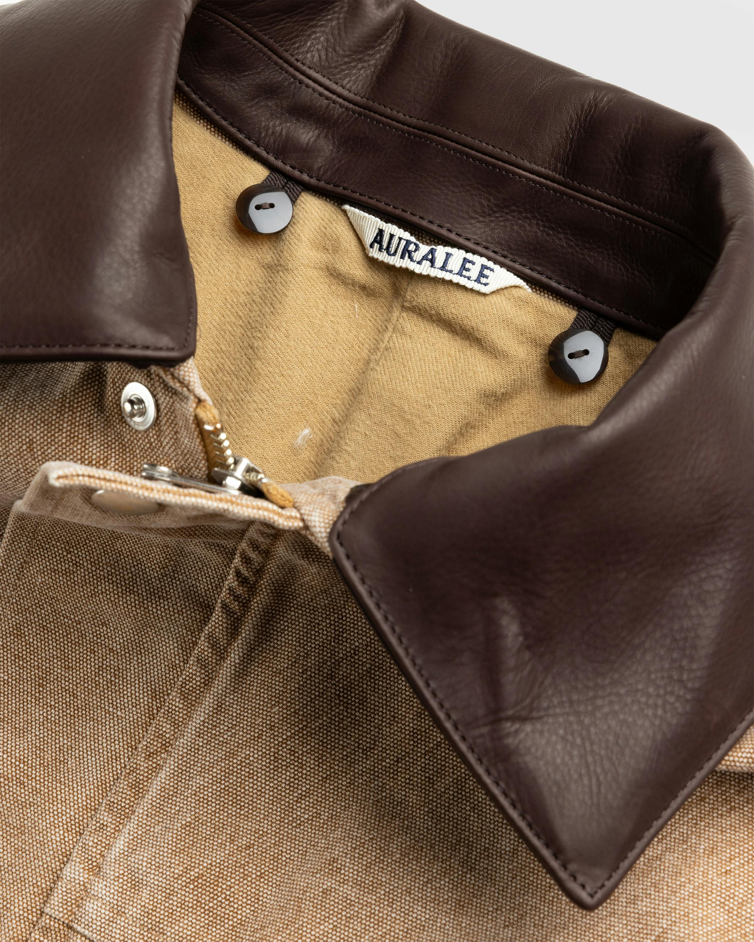 Auralee – Washed Organic Canvas Hunting Blouson Light Brown - Jackets - Image 7