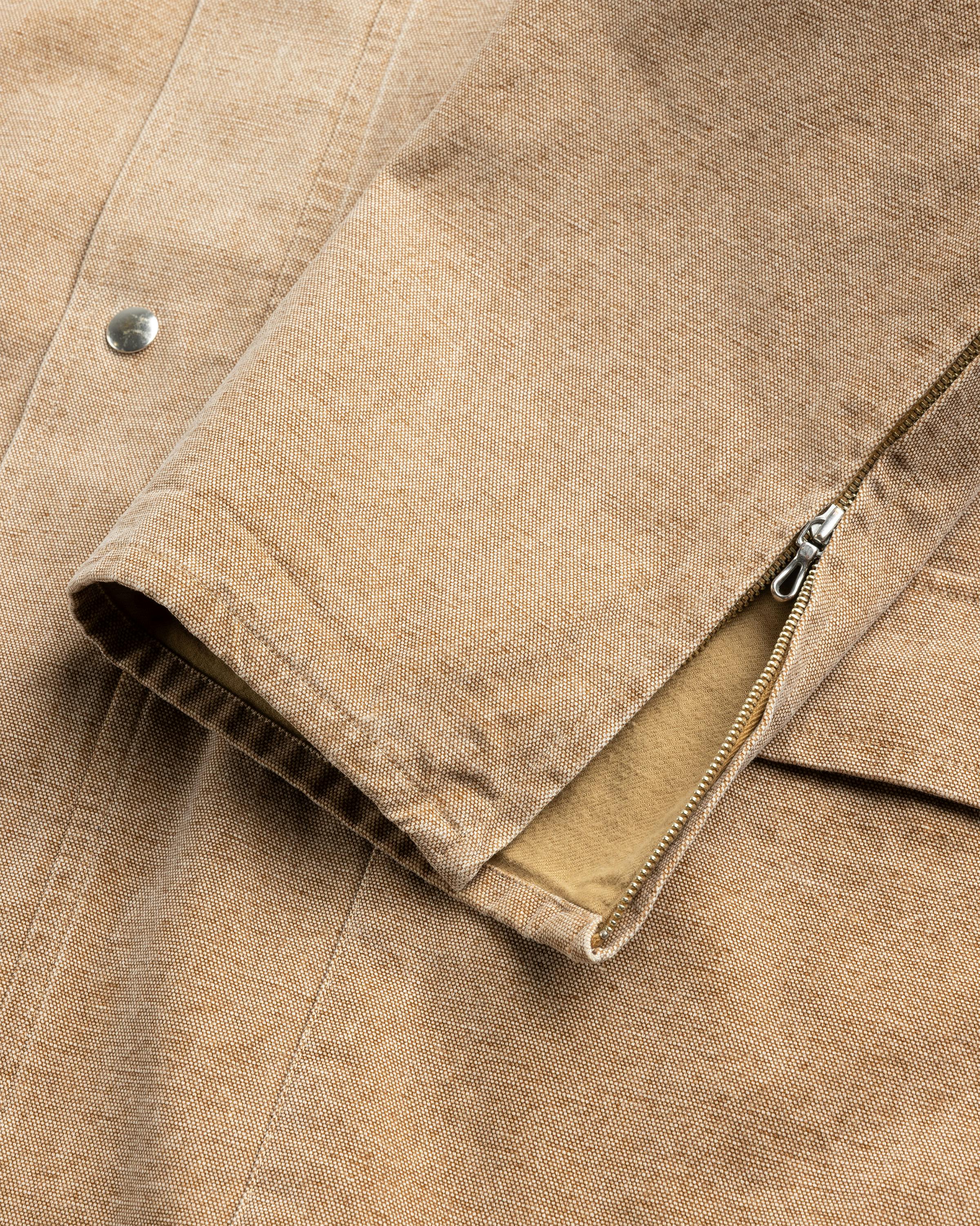 Auralee – Washed Organic Canvas Hunting Blouson Light Brown - Jackets - Image 6