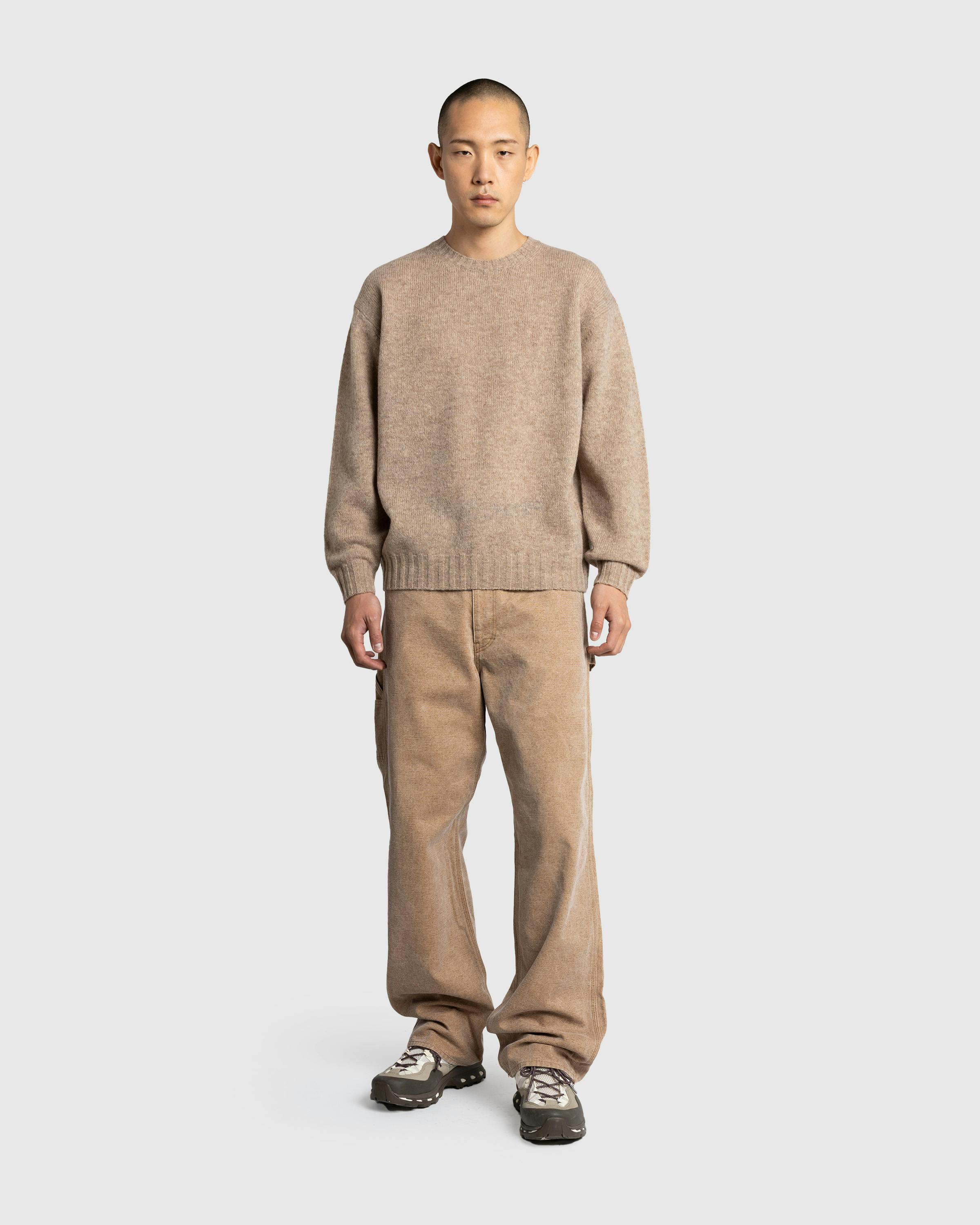 Auralee – Shetland Wool Cashmere Knit P/O Beige - Crewnecks - Image 3