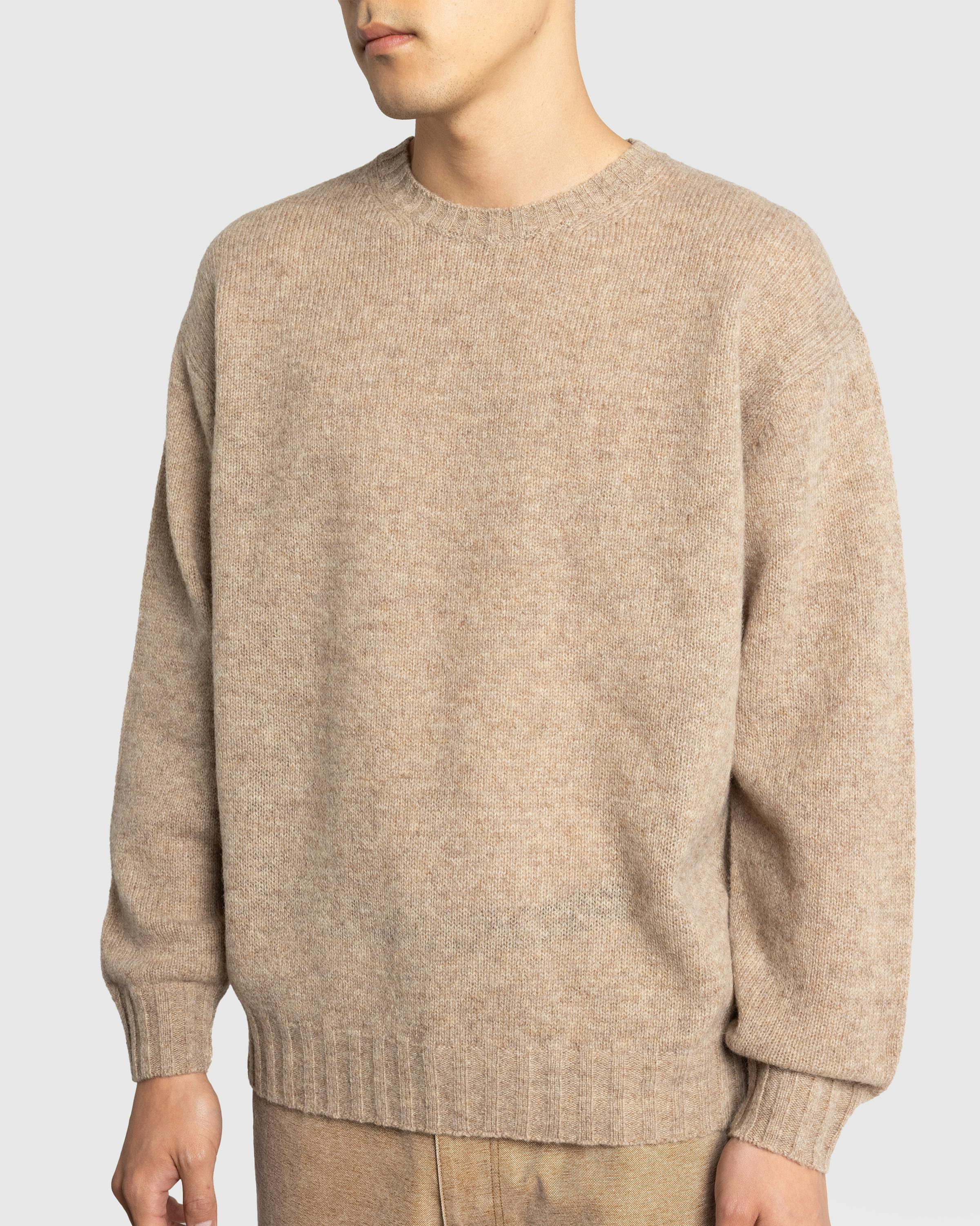 Auralee – Shetland Wool Cashmere Knit P/O Beige - Crewnecks - Image 5