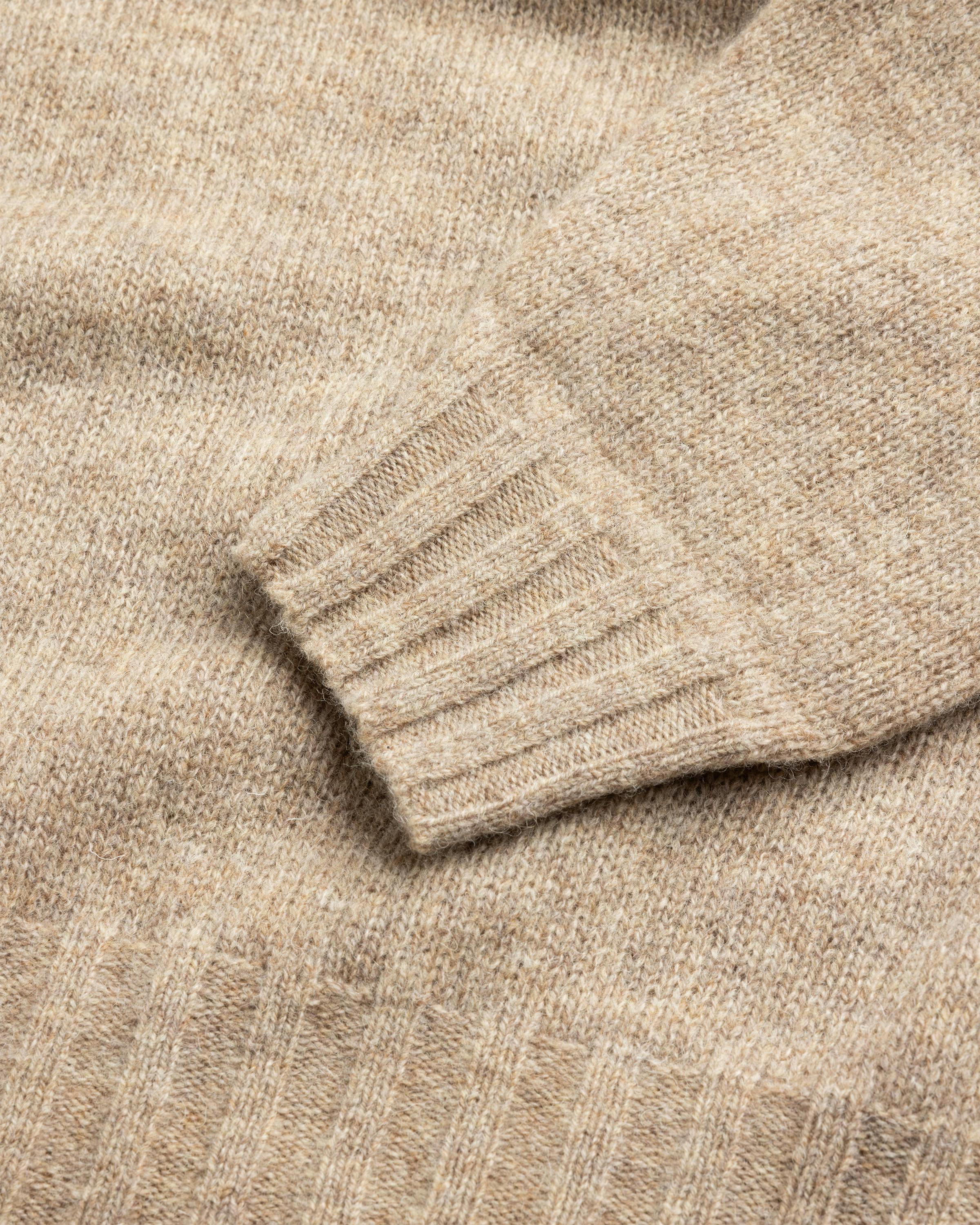 Auralee – Shetland Wool Cashmere Knit P/O Beige - Crewnecks - Image 7