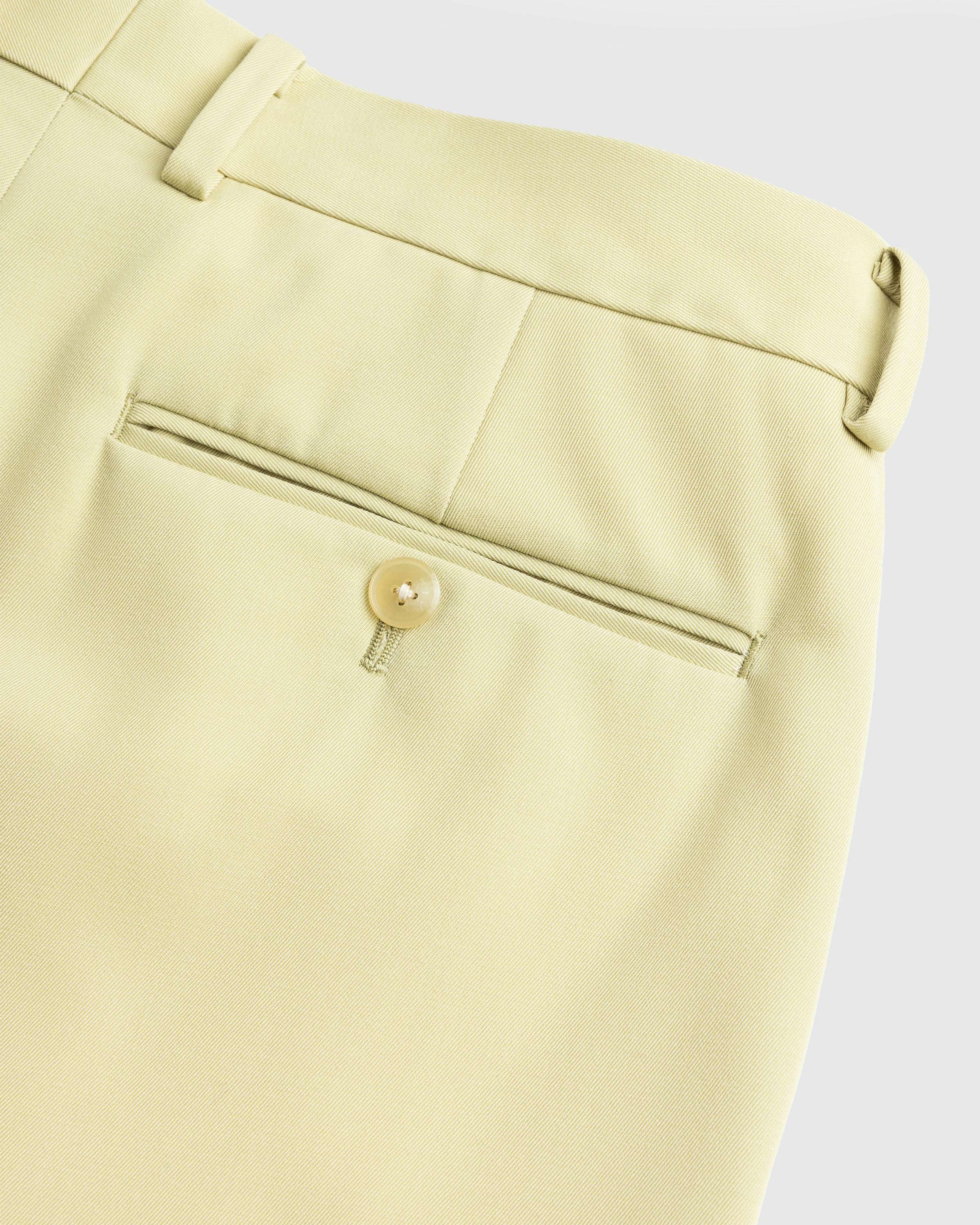 Auralee – Light Wool Max Gabardine Two-Tuck Slacks Light Khaki - Trousers - Image 7