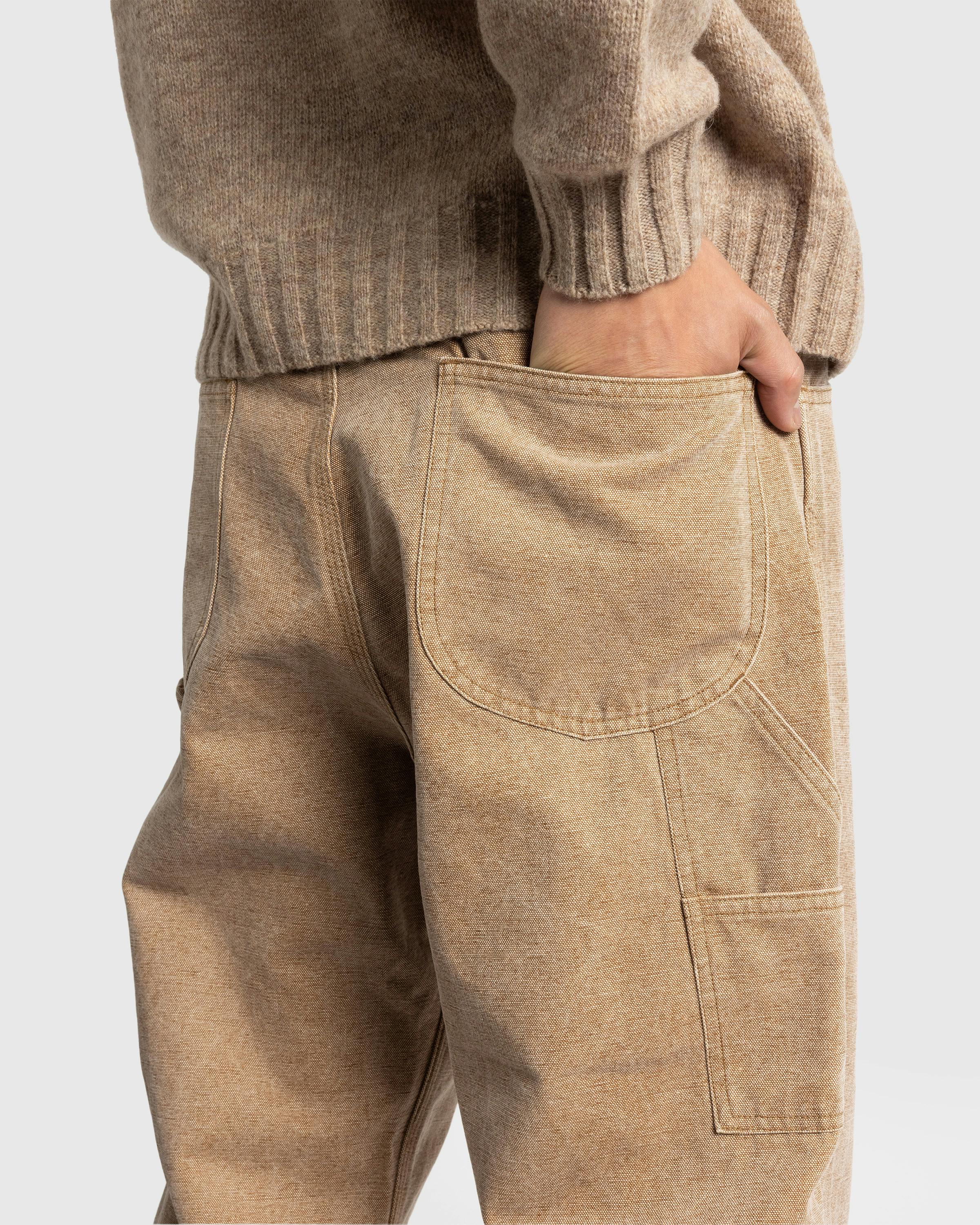 Auralee – Washed Organic Canvas Pants Light Brown - Trousers - Image 5