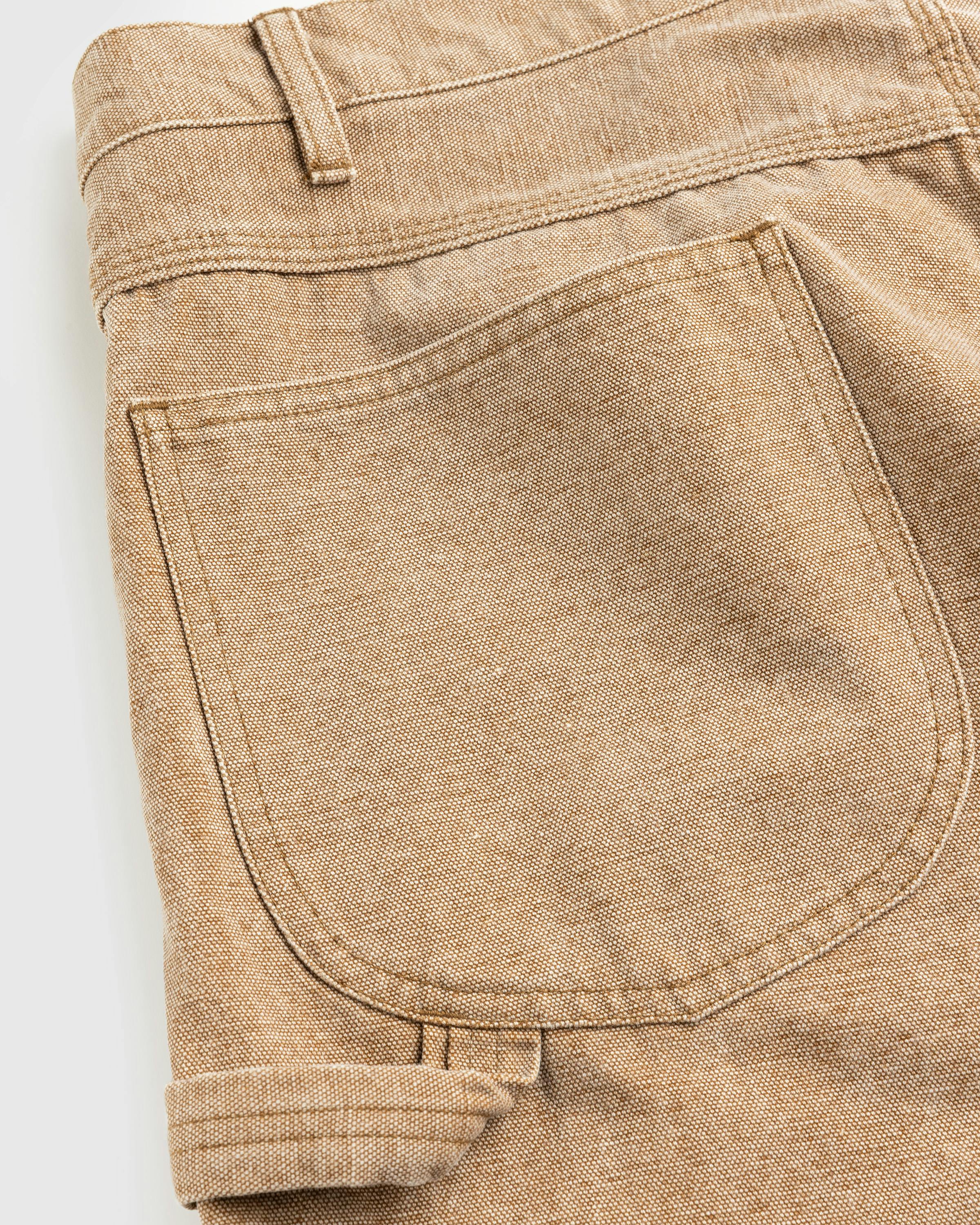 Auralee – Washed Organic Canvas Pants Light Brown - Trousers - Image 6