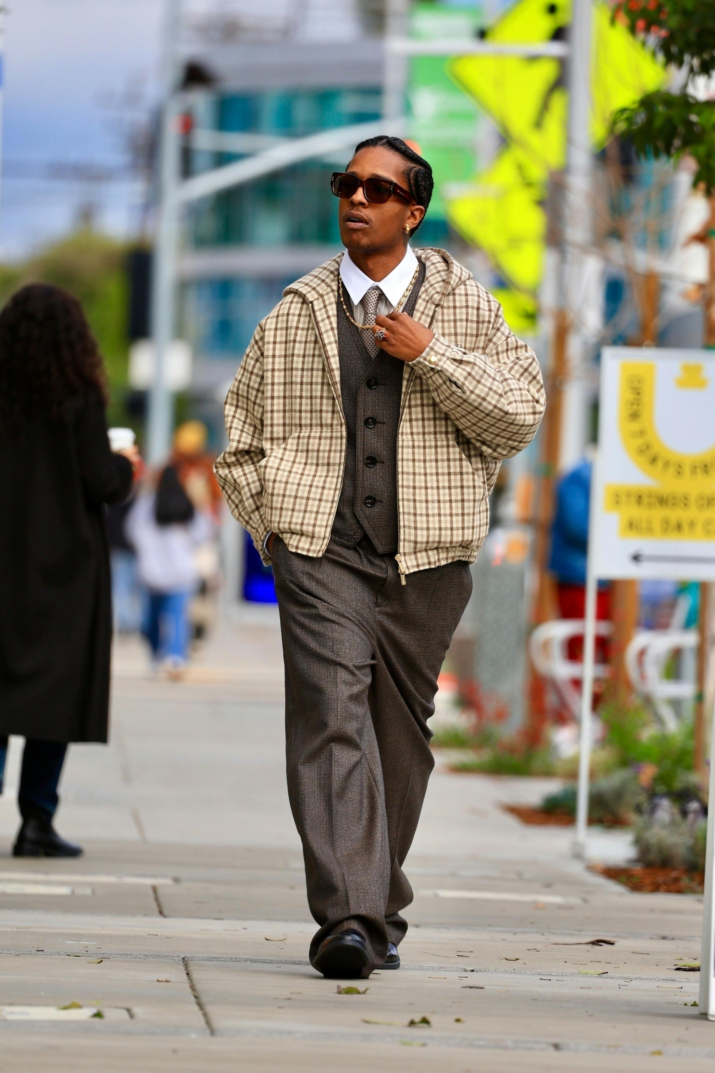 A$AP Rocky rocking a tie