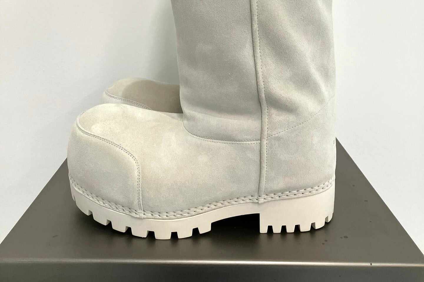 White Balenciaga boots