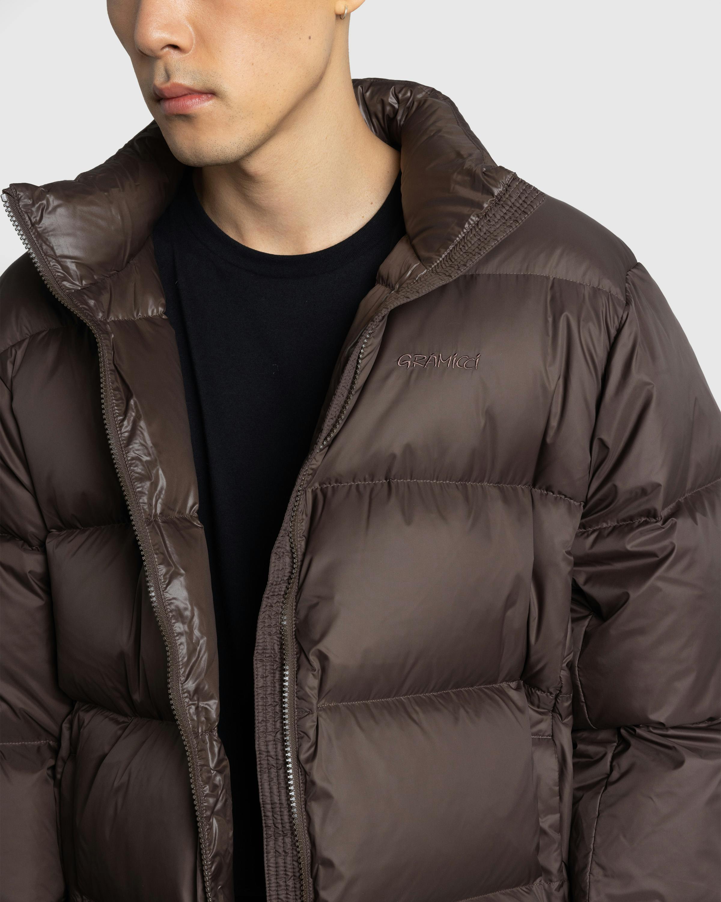 Gramicci – Down Puffer Jacket Dark Brown - Down Jackets - Brown - Image 3