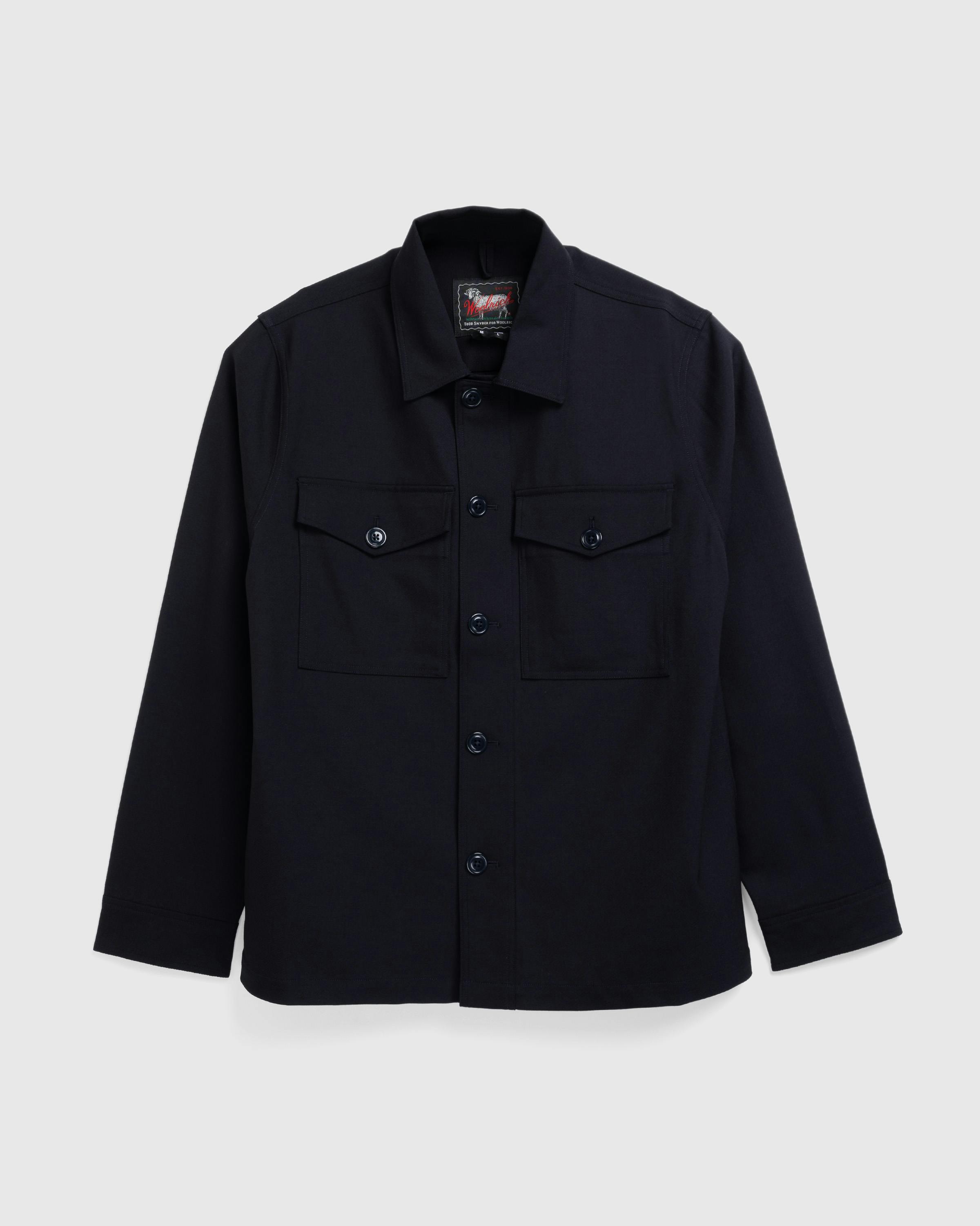 Woolrich – Broken Twill Shirt Navy - Longsleeve Shirts - Blue - Image 1