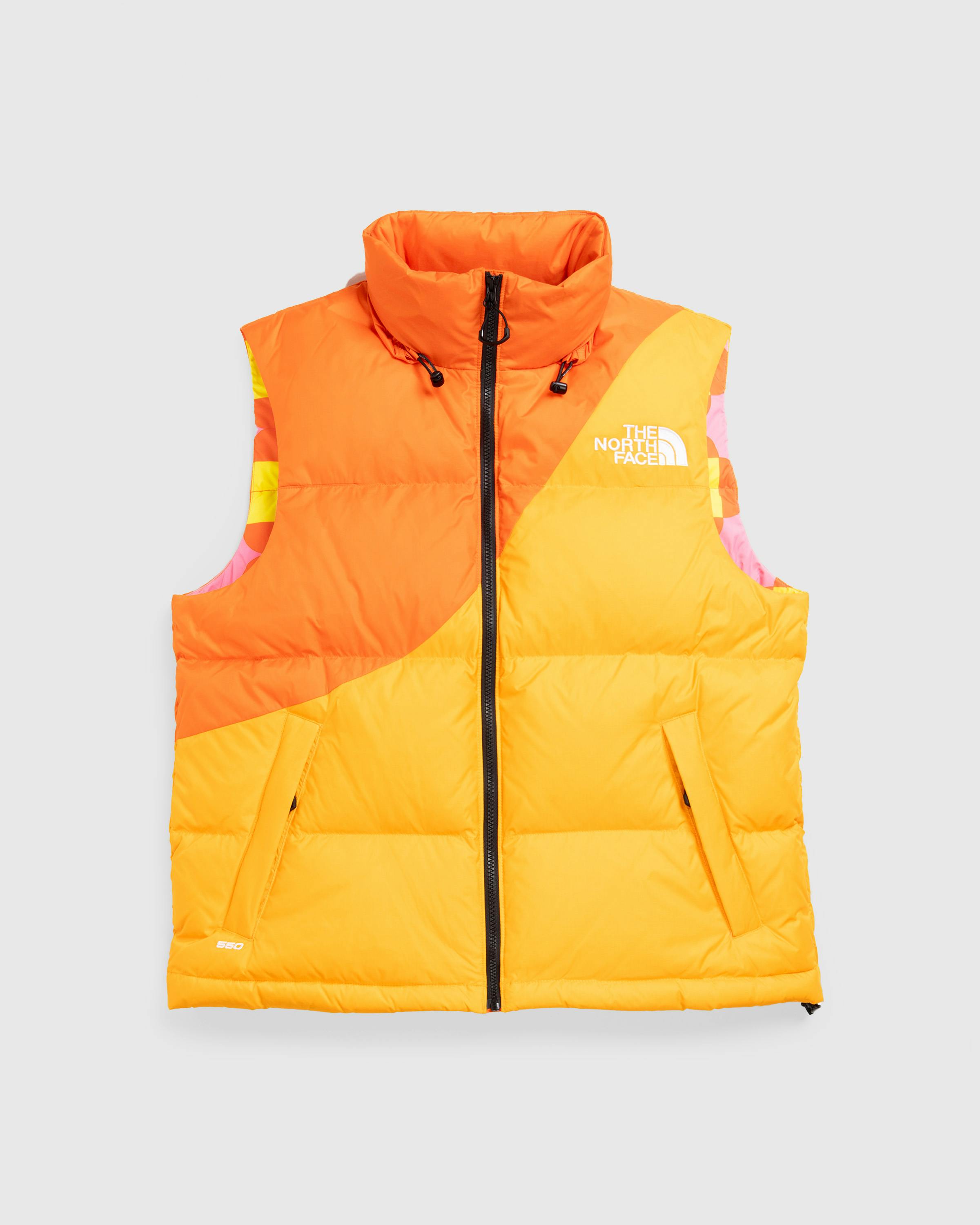 The North Face – M TNF x Yinka Ilori Down Vest Red Orange/Apricot Glaze - Vests - Orange - Image 1